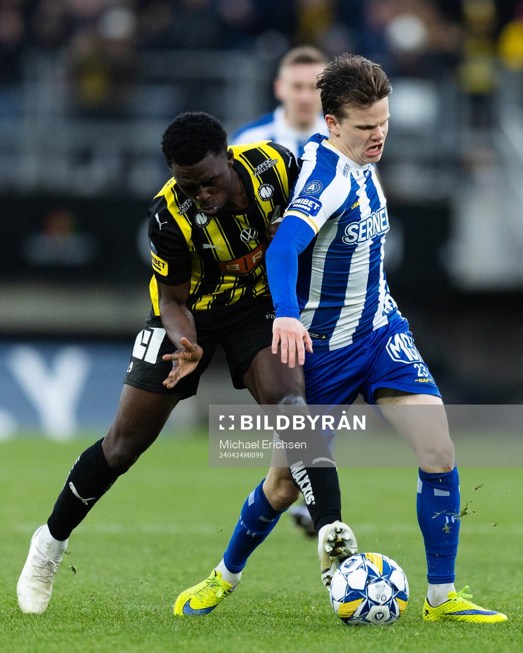 Häckens Zeidane Inoussa och IFK Göteborgs Kolbeinn