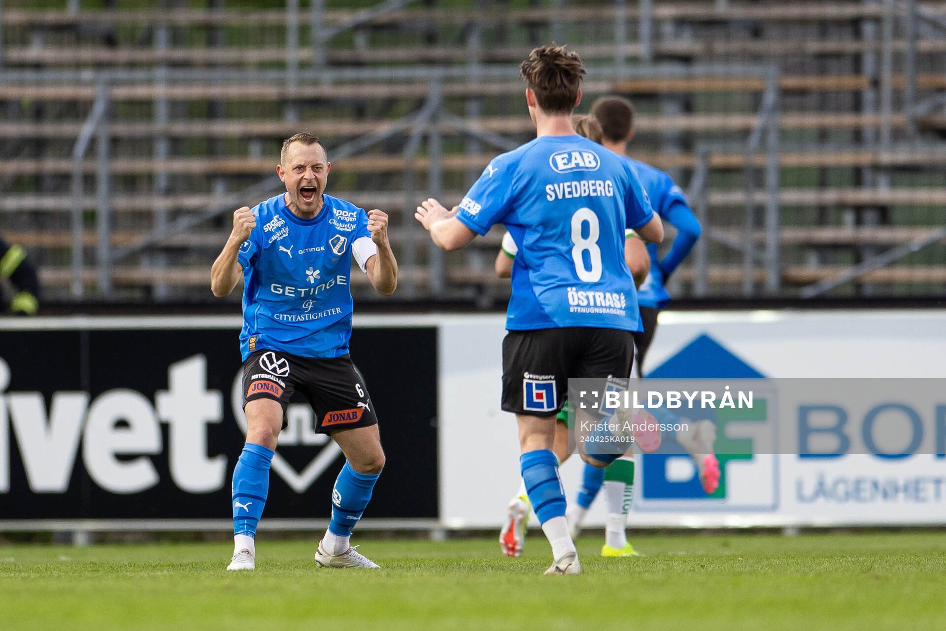 Halmstads Joel Allansson jublar