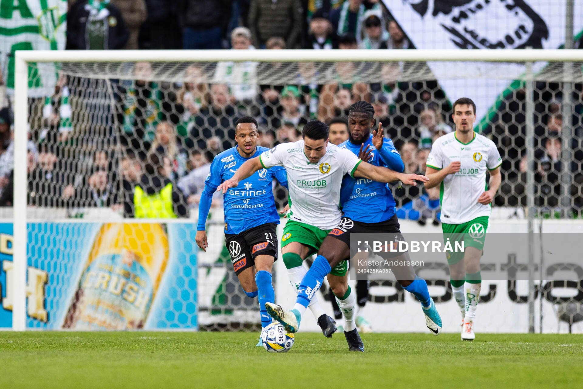 Hammarbys Deniz Gul och Halmstads Joseph Baffoe