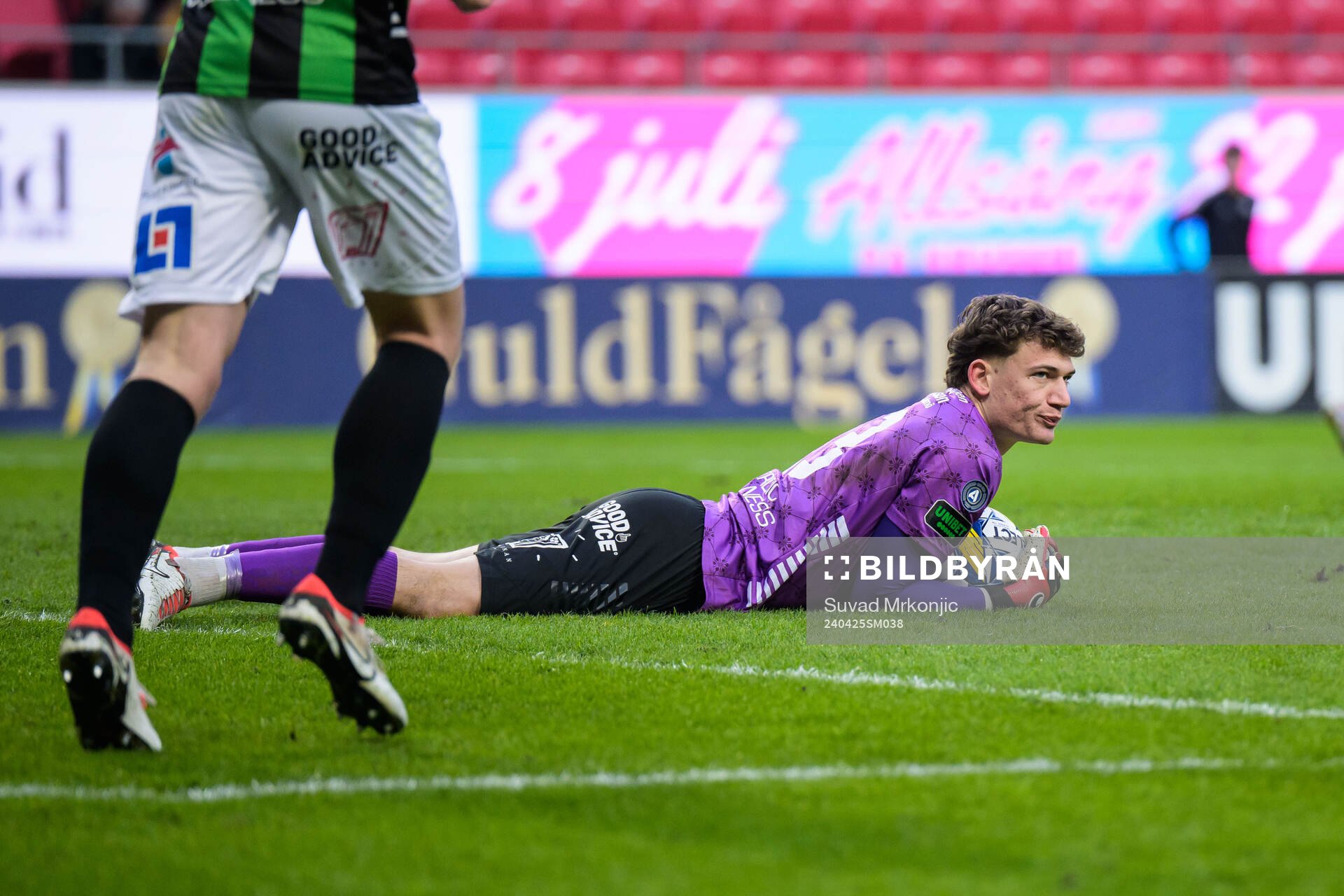 GAISs Kees Sims under fotbollsmatchen i Allsvenskan mellan Kalmar och GAIS den 25 april 2024 i Kalmar. 