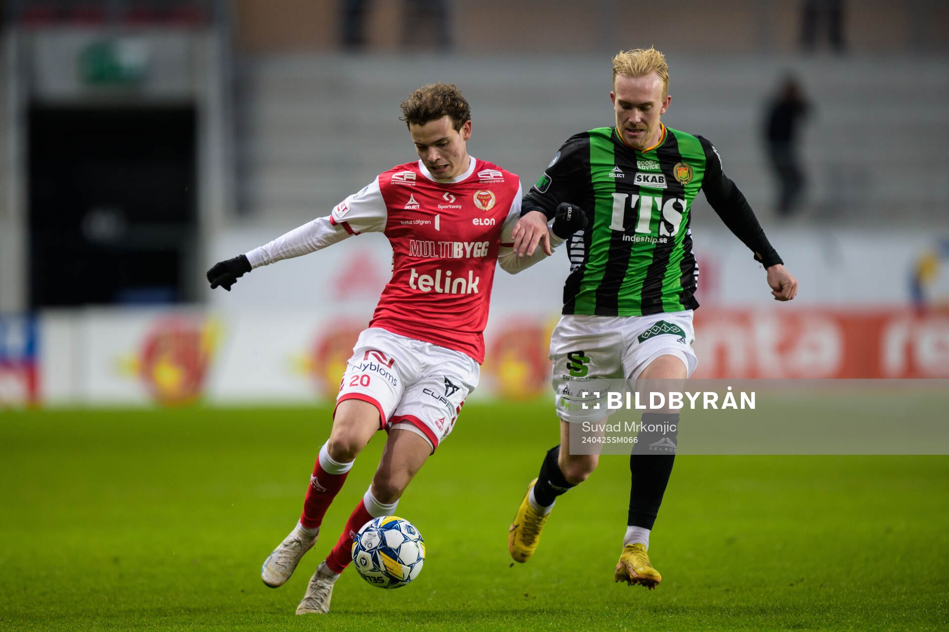 Kalmars Jacob Trenskow och GAISs Robin Wendin Thomasson