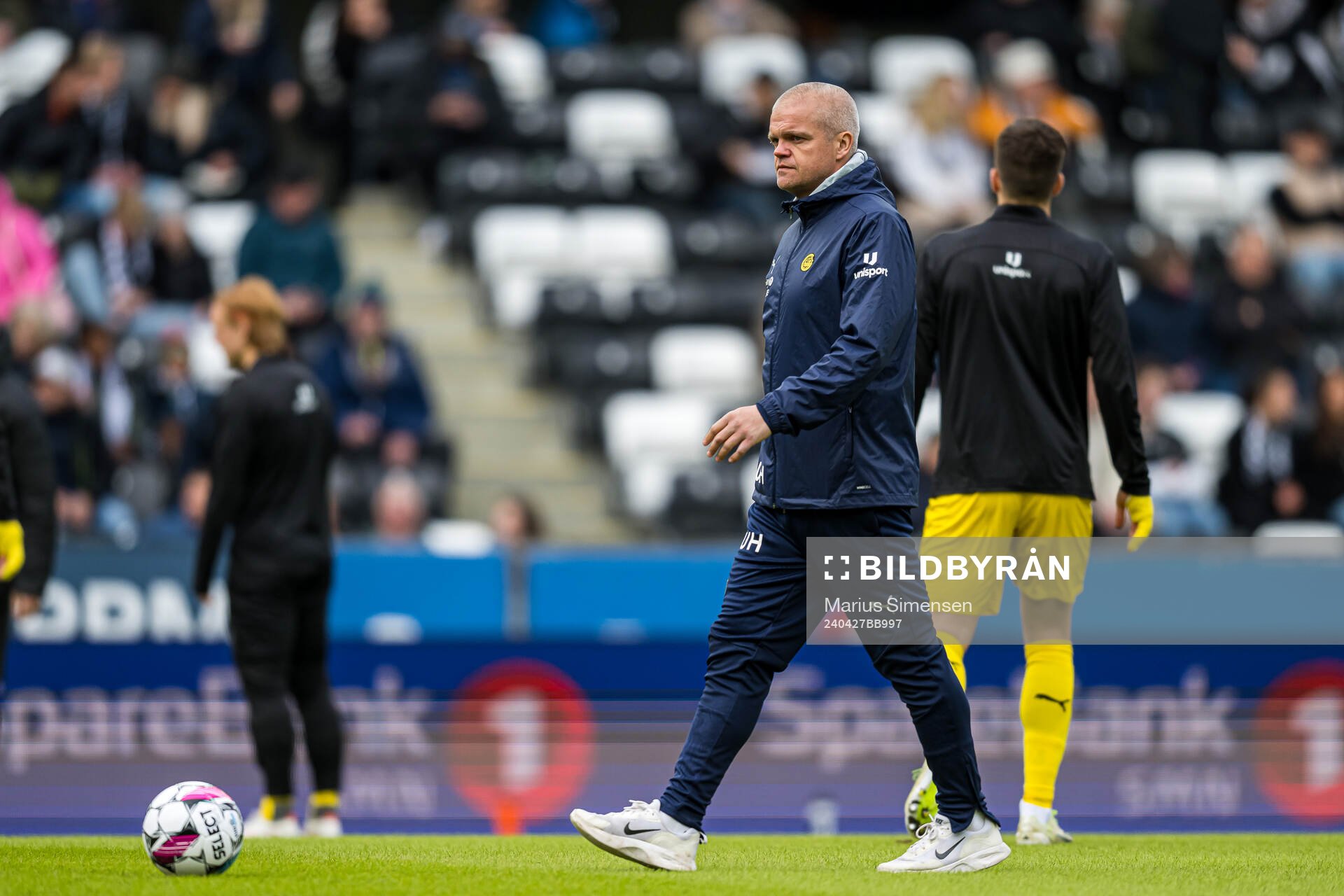 Gaute Helstrup, assistant coach of Bodø/Glimt, ahead of the Eliteserien match between Rosenborg and Bodø/Glimt on April 27, 2024 in Trondheim.