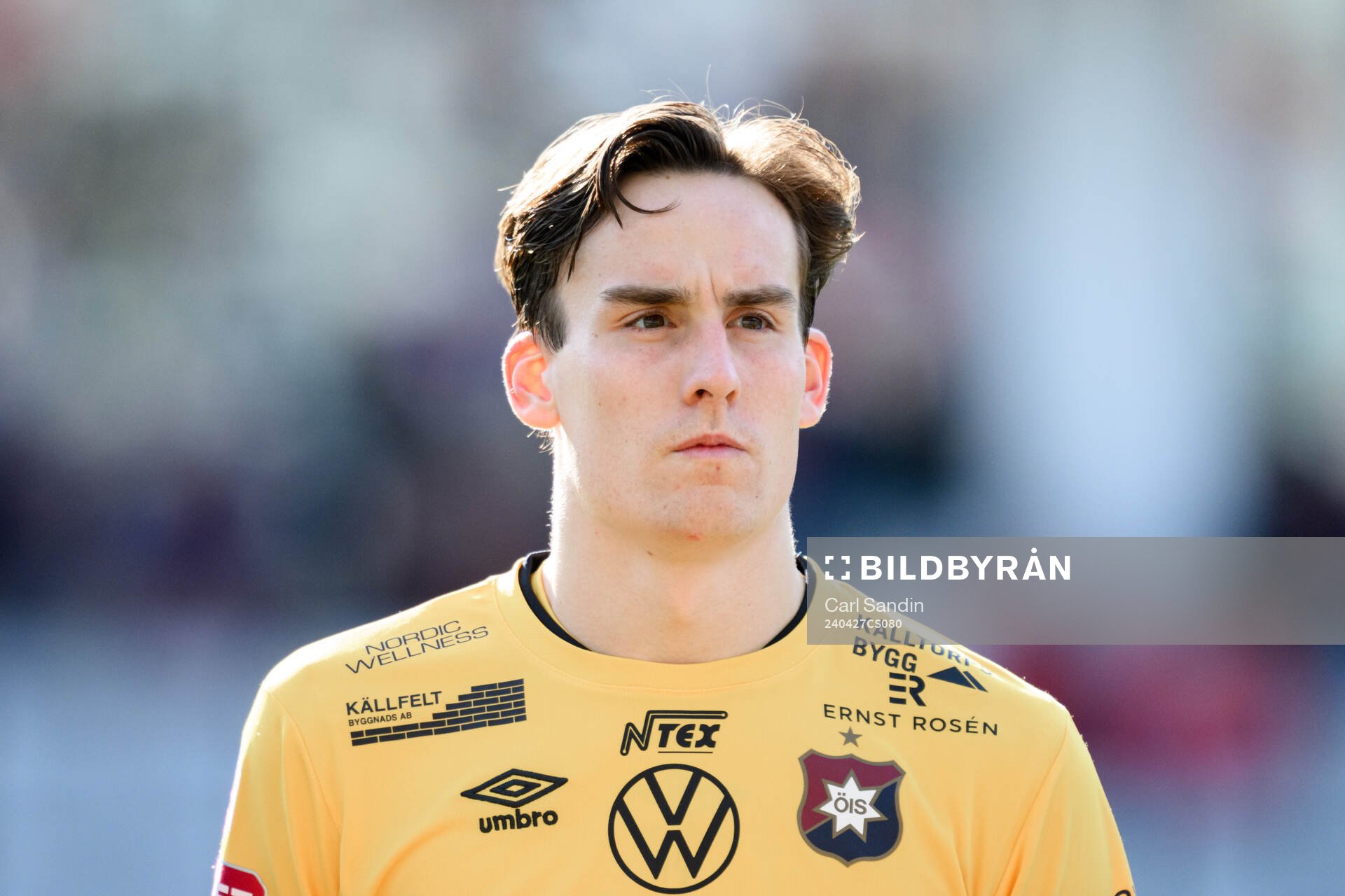 Örgrytes målvakt Hampus Gustafsson vid lineup innan