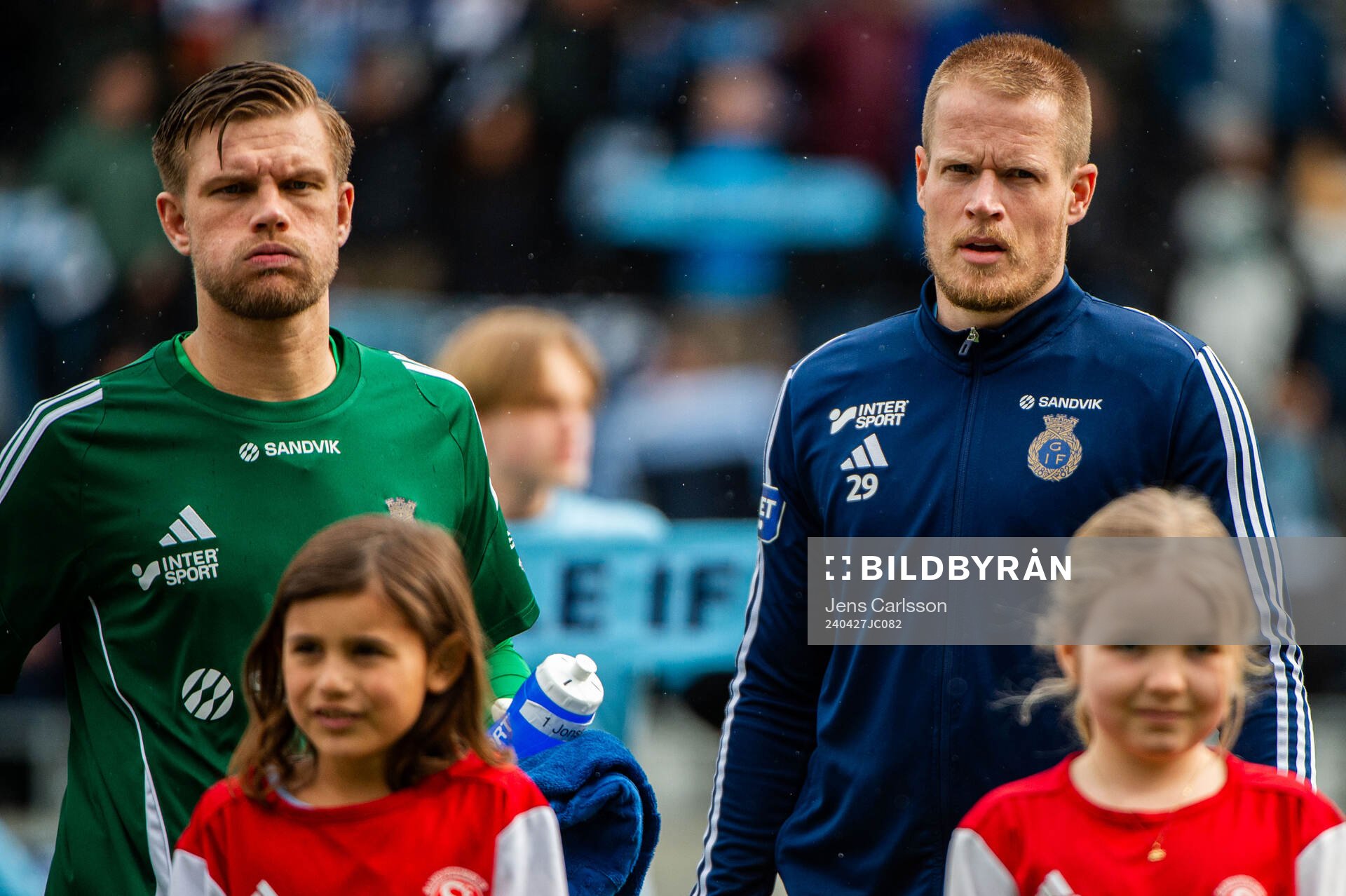Gefles målvakt Oscar Jonsson och Martin Rauschenberg