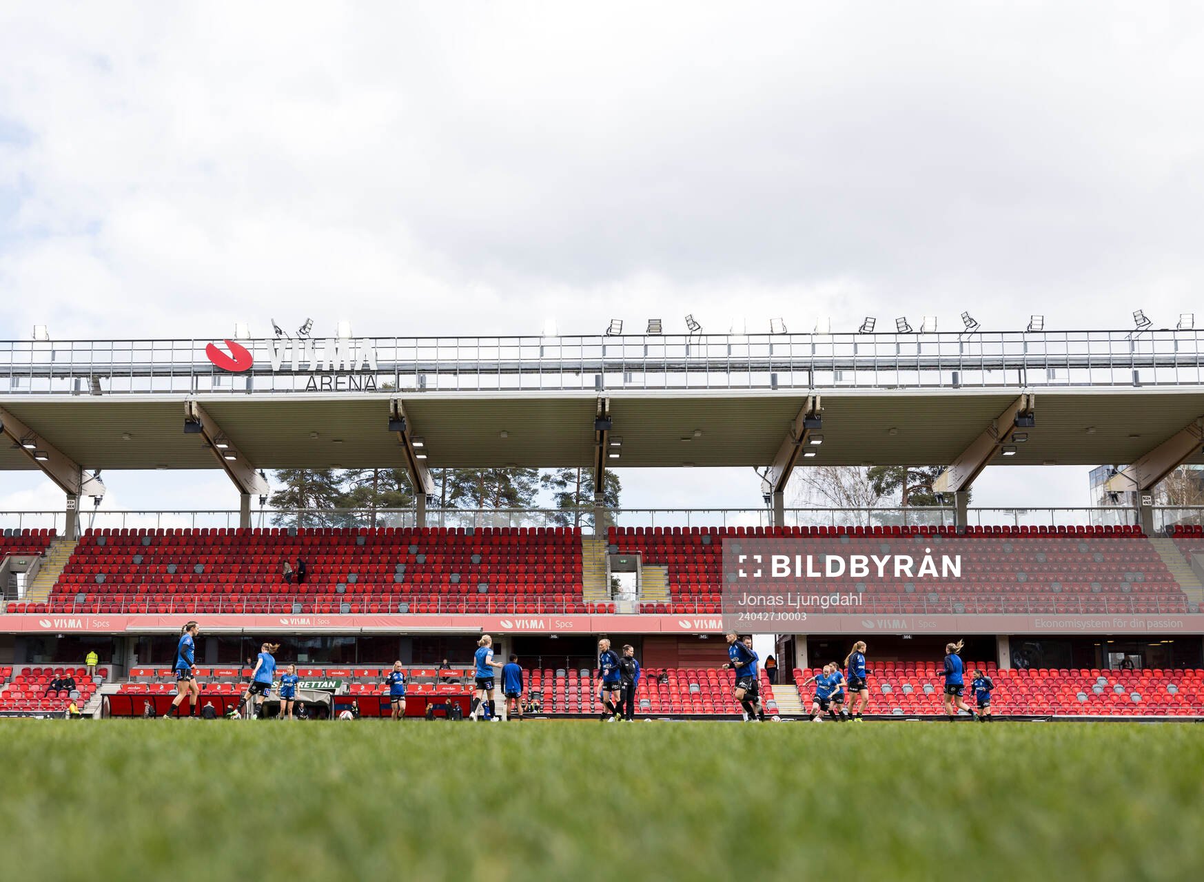 Växjös spelare värmer upp