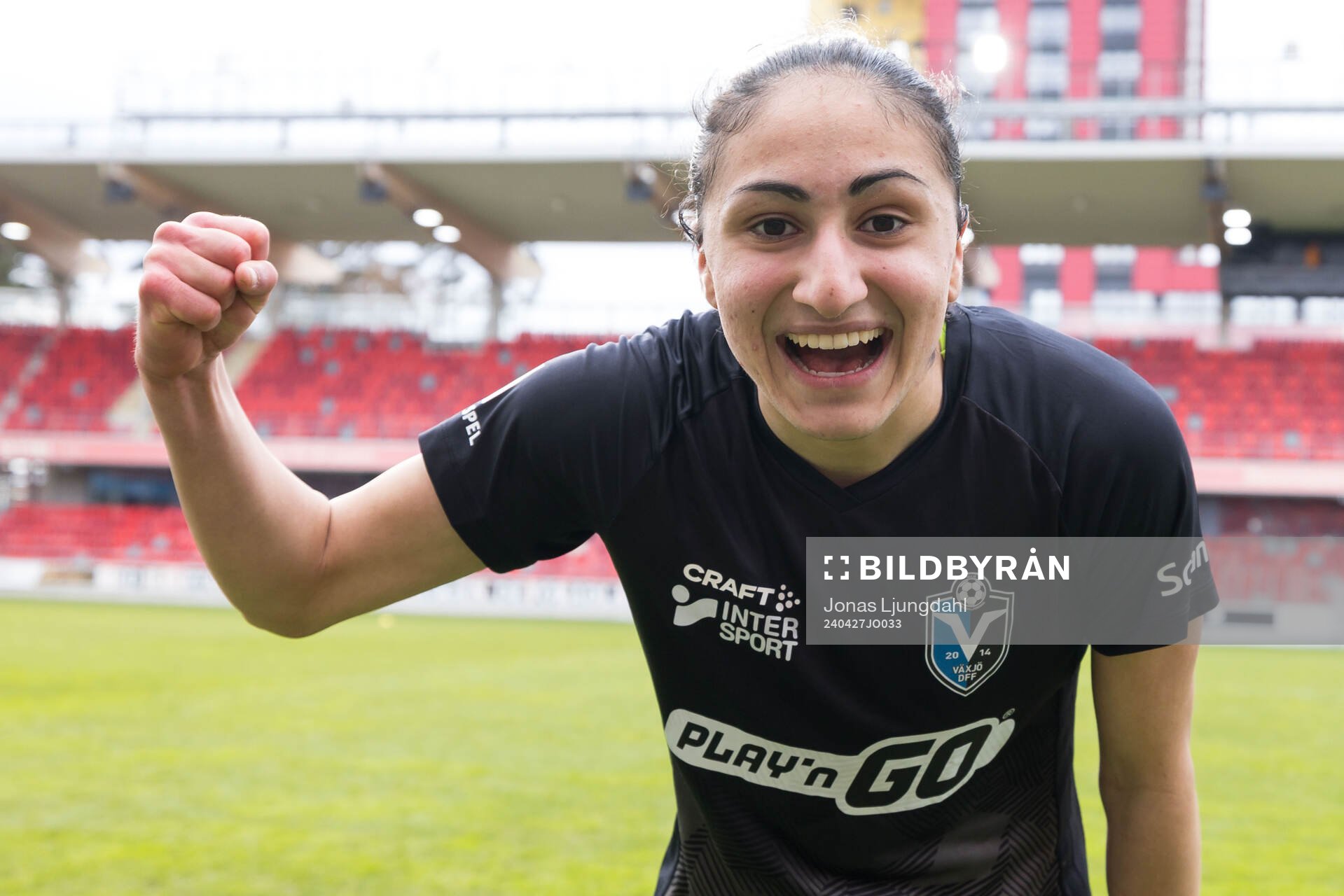 Växjö DFFs Nesrin Akgun jublar