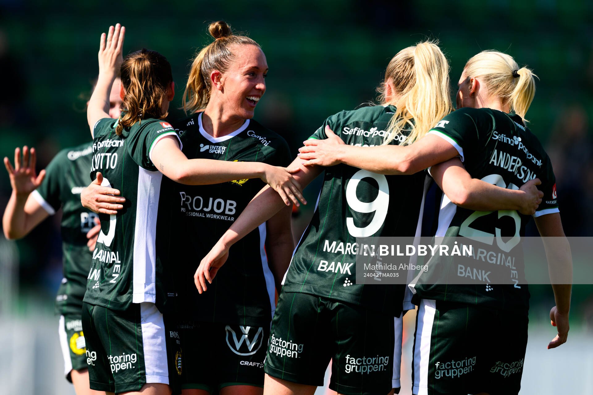Hammarbys Smilla Vallotto, Julia Roddar, Anna Jøsendal och