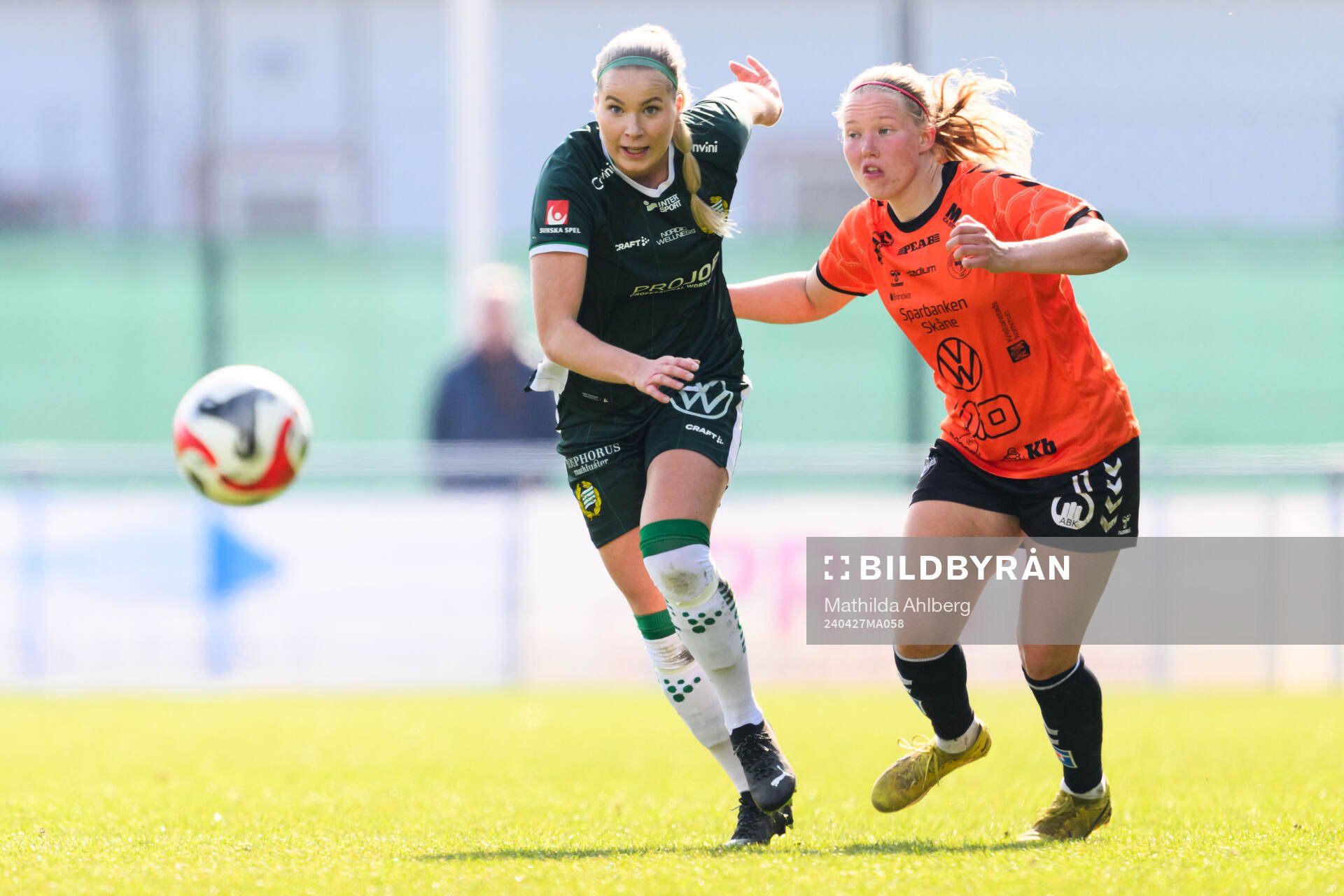 Hammarbys Eva Nyström och Kristianstads Hlin Eiriksdottir