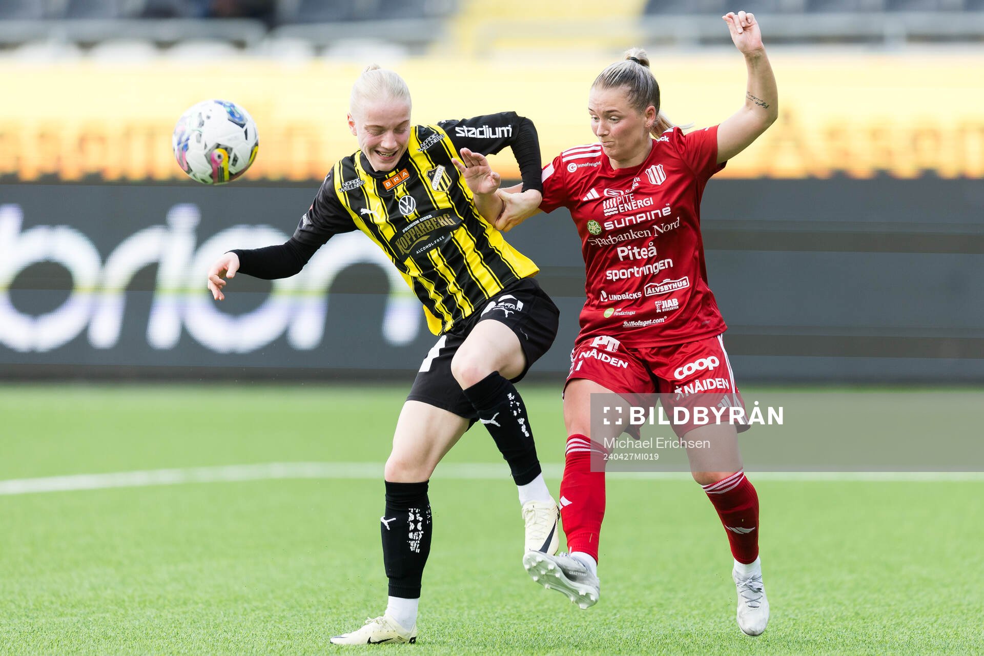 Häckens Anna Sandberg och Piteås Ronja Aronsson
