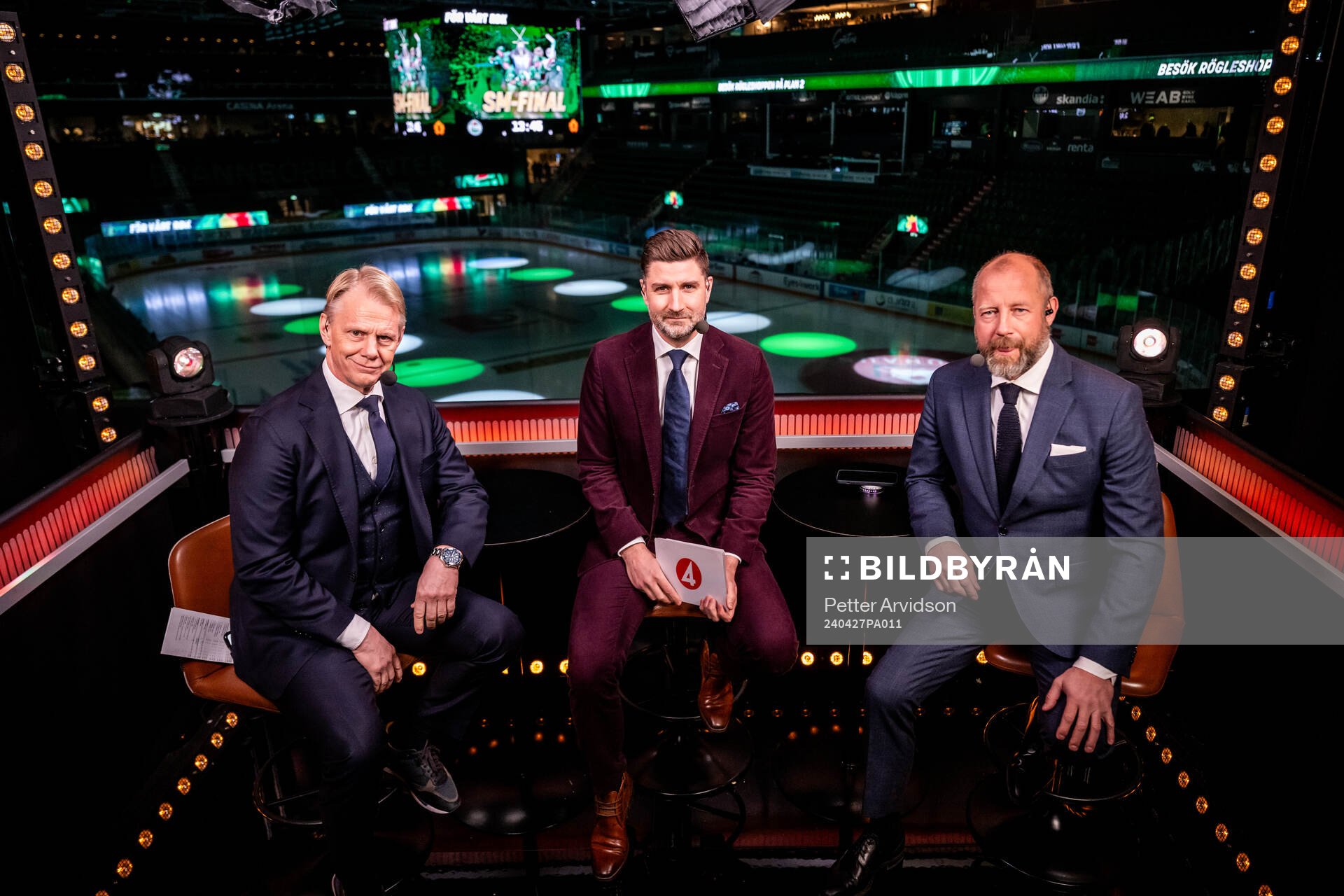 Niklas Wikegård, Björn Oldeen och Peter Rönnqvist i TV4s