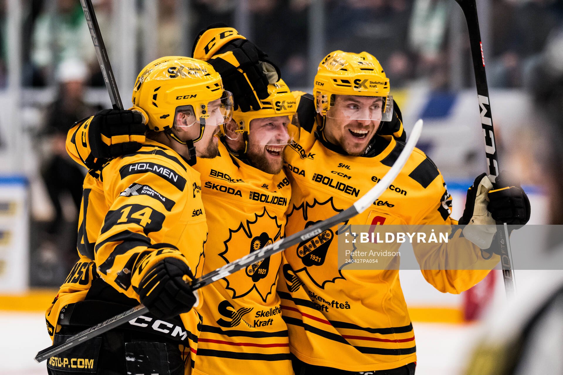 Skellefteås Andreas Johnson, Oskar Nilsson och Pär