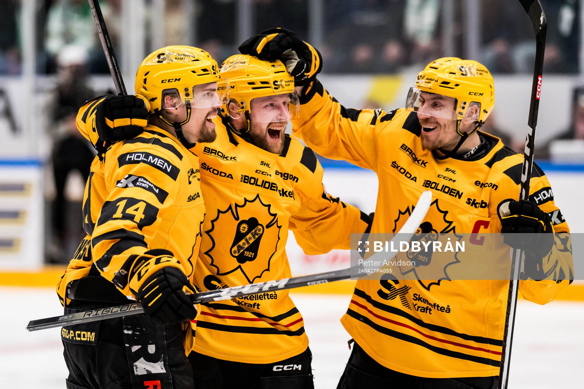 Skellefteås Andreas Johnson, Oskar Nilsson och Pär