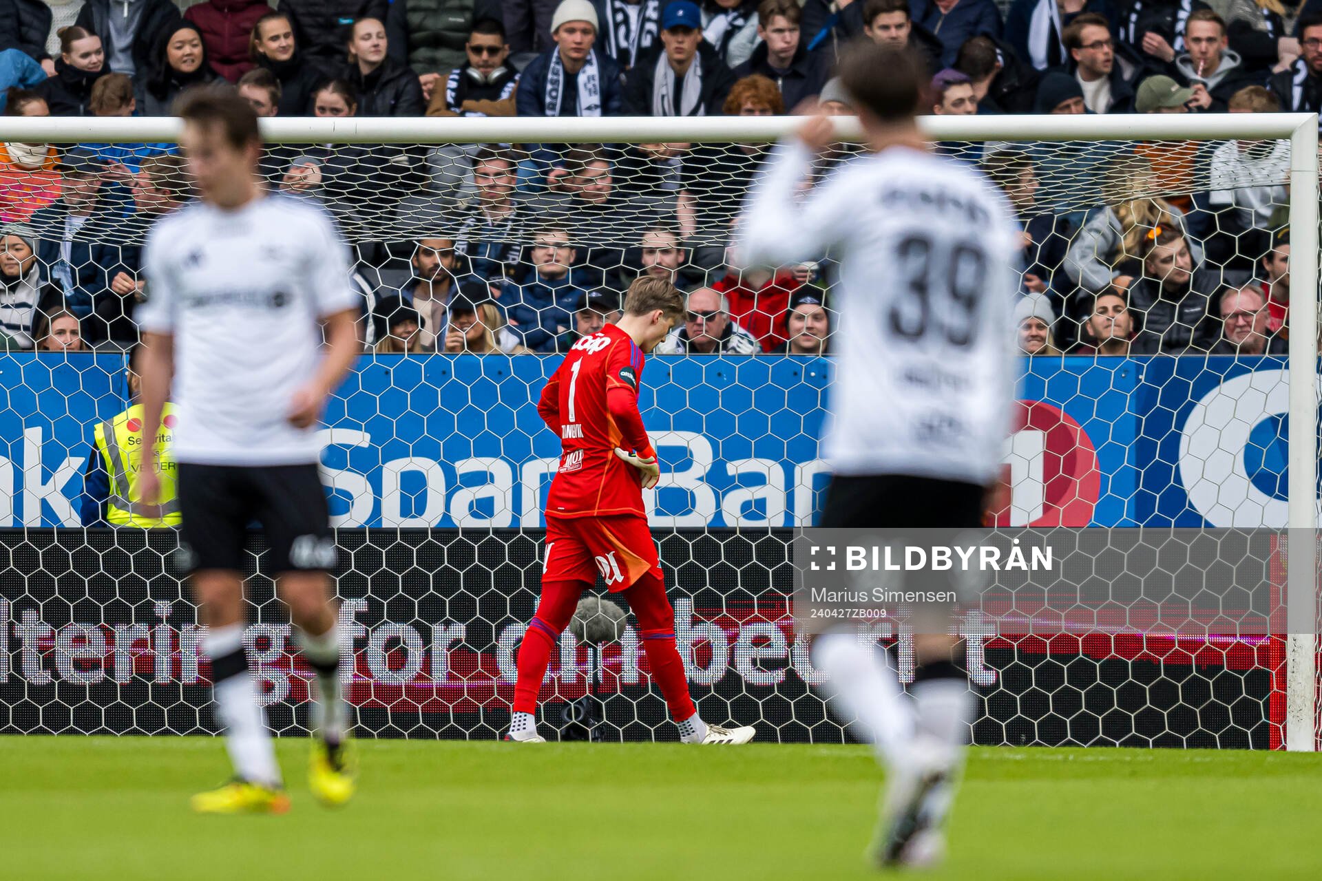 Sander Tangvik of Rosenborg looks dejected