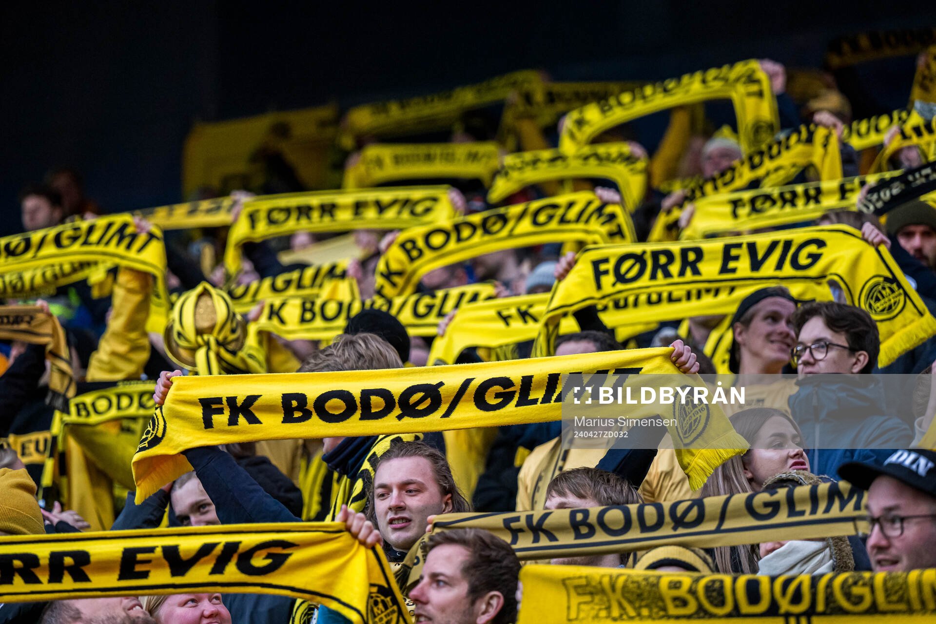 Spectators in the stands