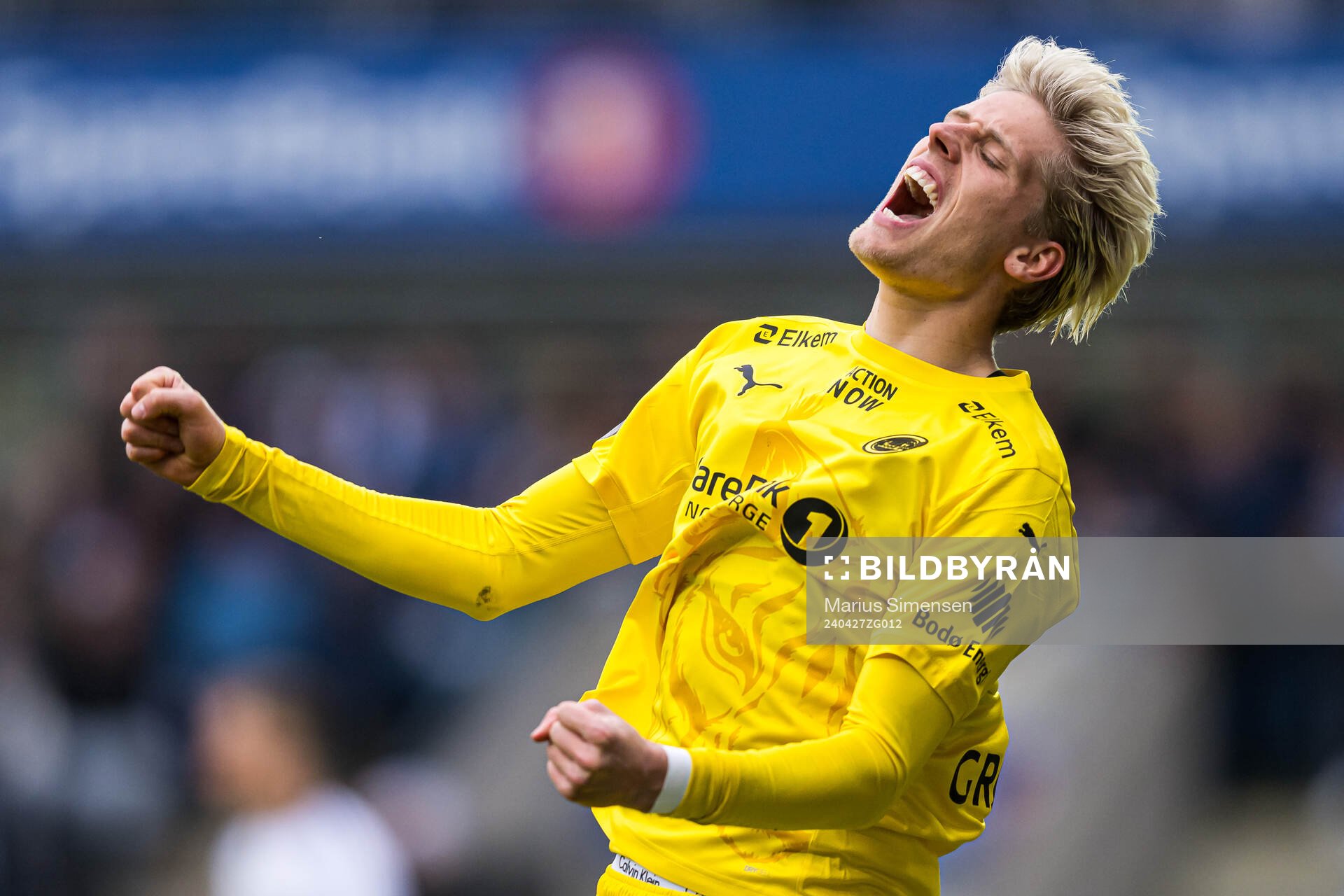 Albert Grønbæk of Bodø/Glimt celebrates