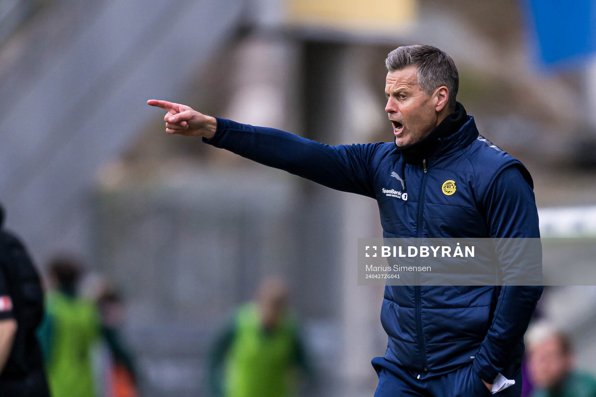 Kjetil Knutsen, head coach of Bodø/Glimt, during the Eliteserien match between Rosenborg and Bodø/Glimt on April 27, 2024 in Trondheim.