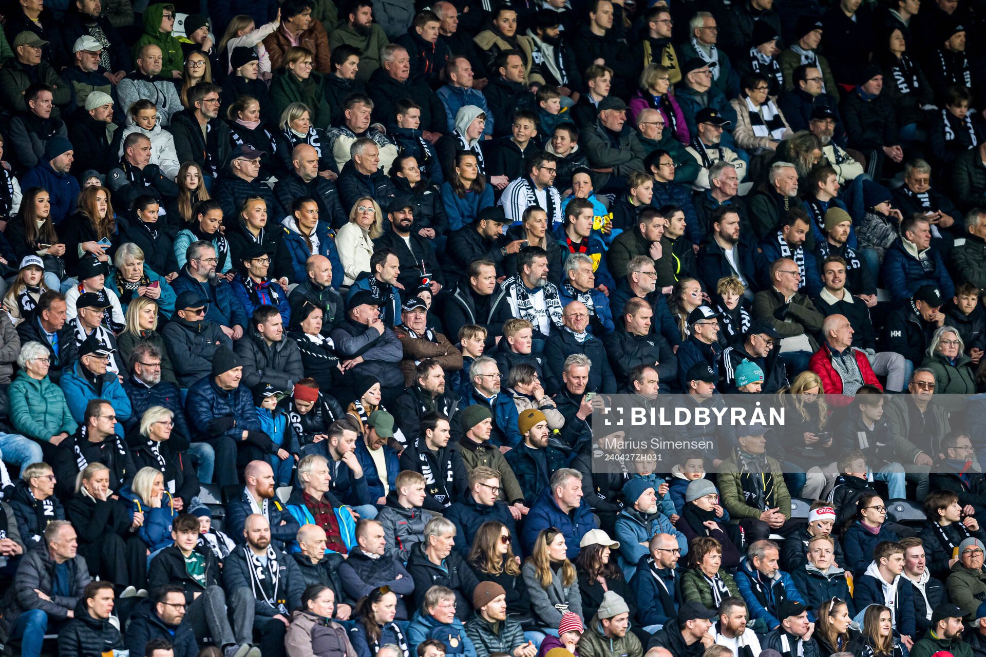 Spectators in the stands