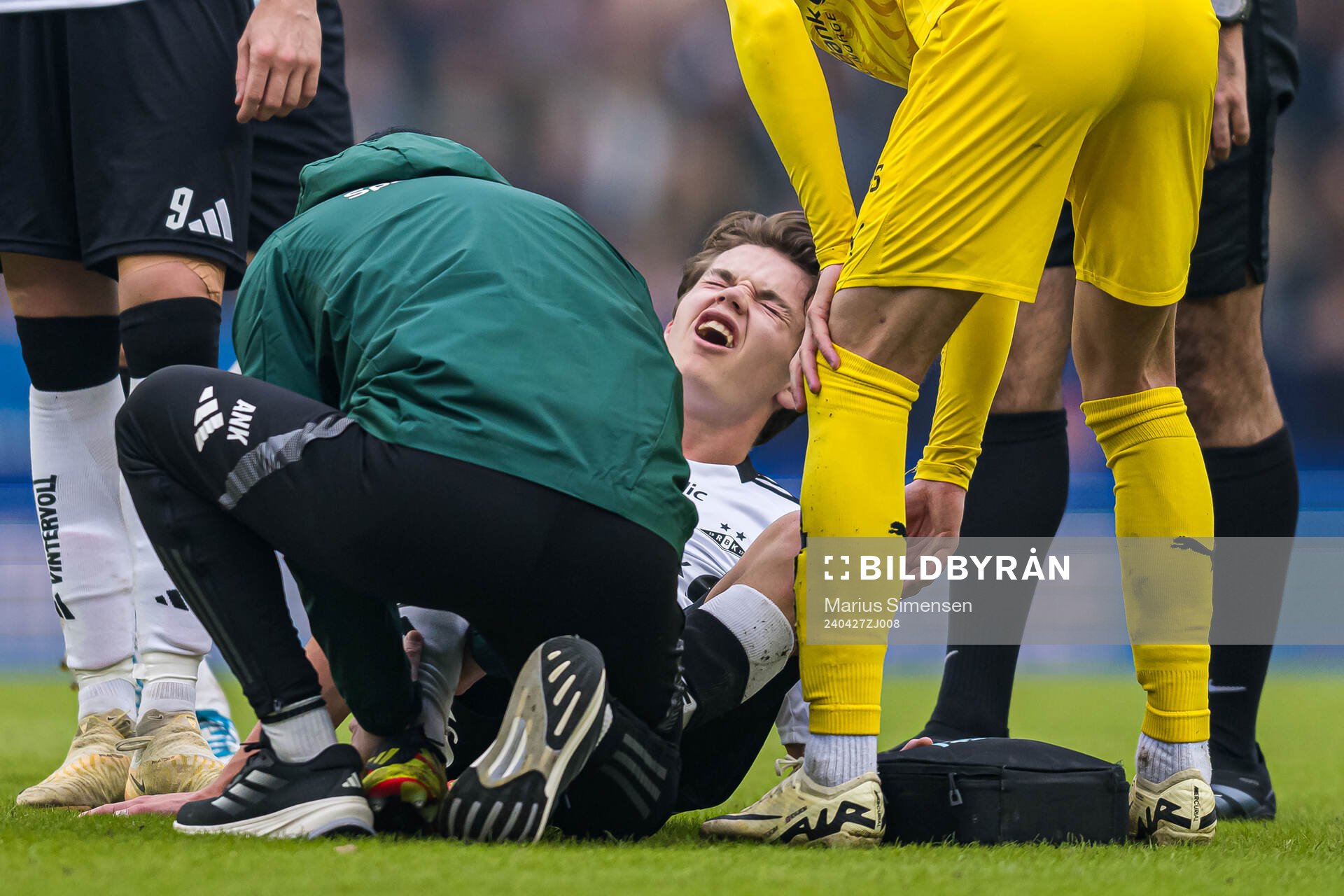 Sverre Nypan of Rosenborg in pain