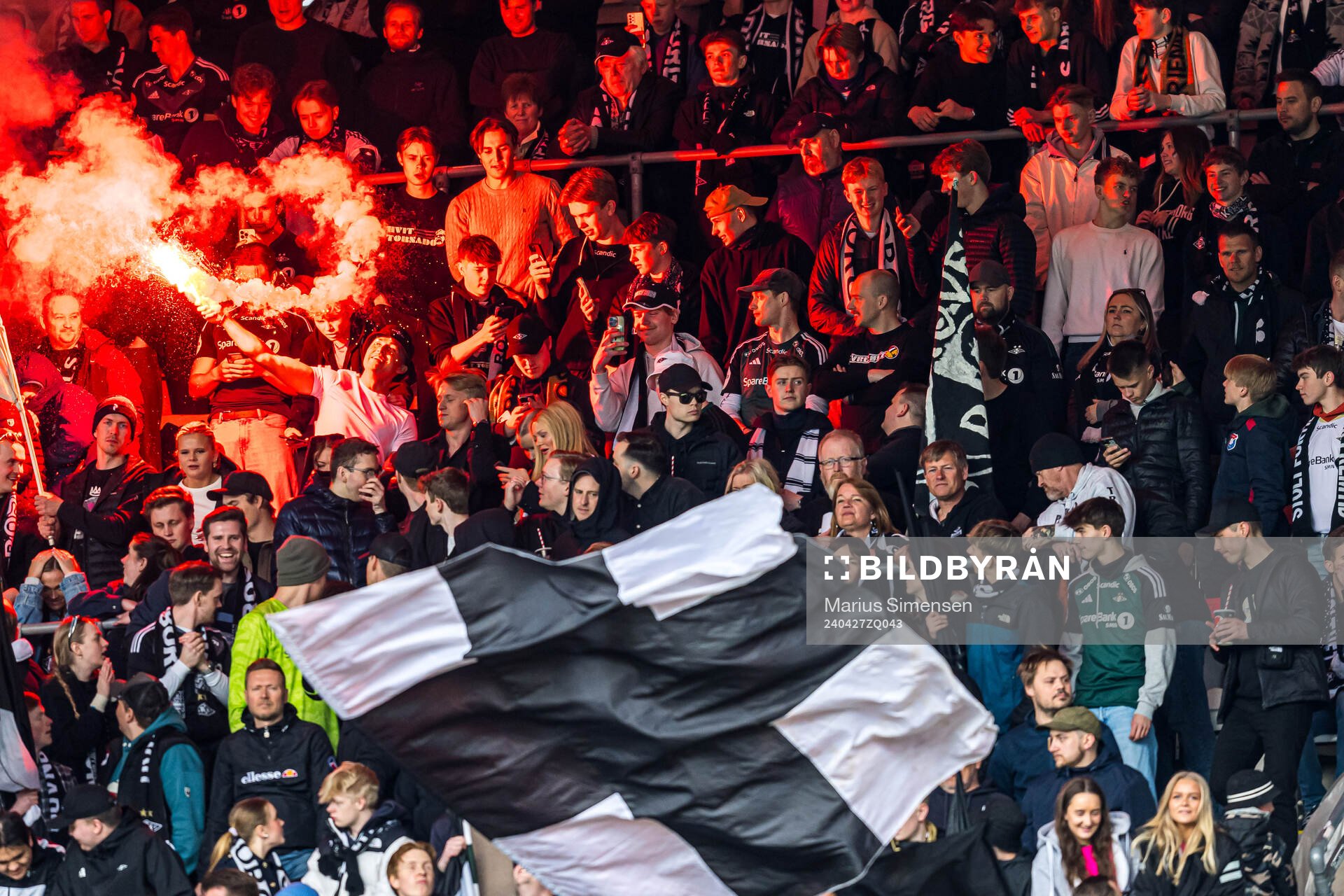 Spectators in the stands