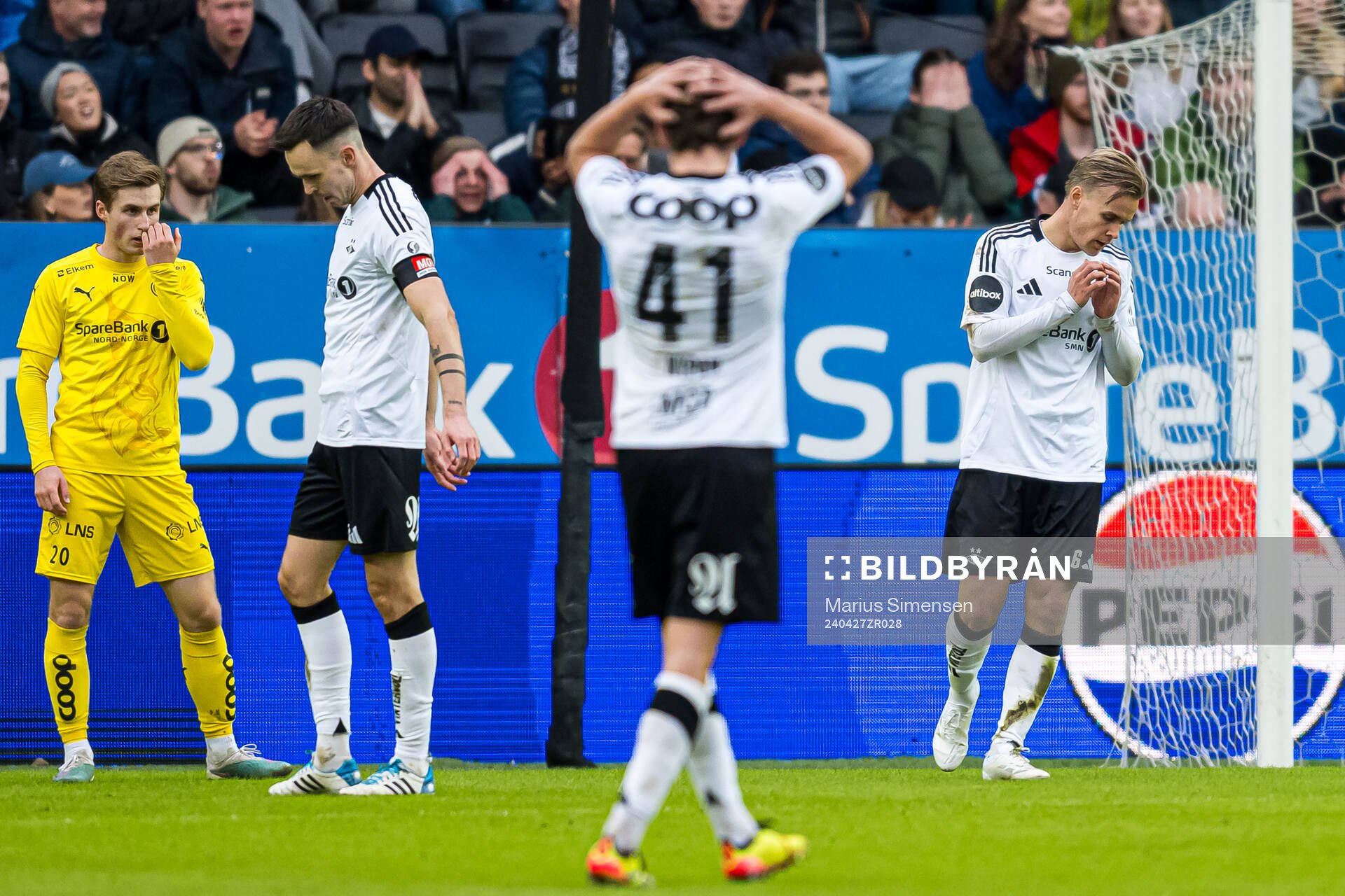 Santeri Leevi Oliver Väänänen of Rosenborg looks dejected