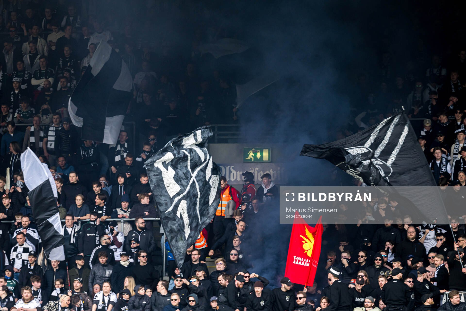 Spectators in the stands