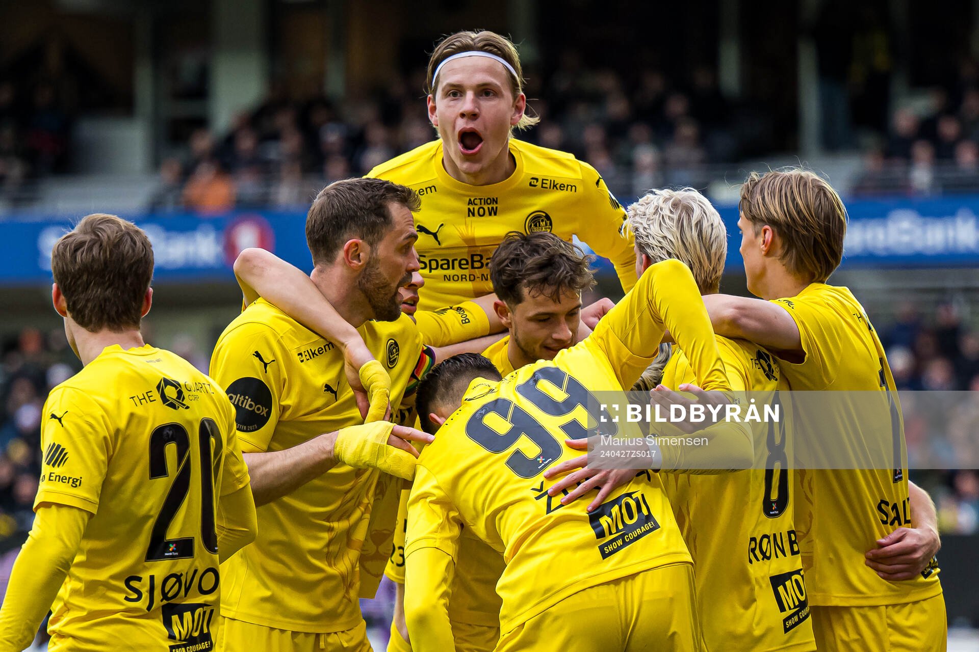 Albert Grønbæk of Bodø/Glimt celebrates