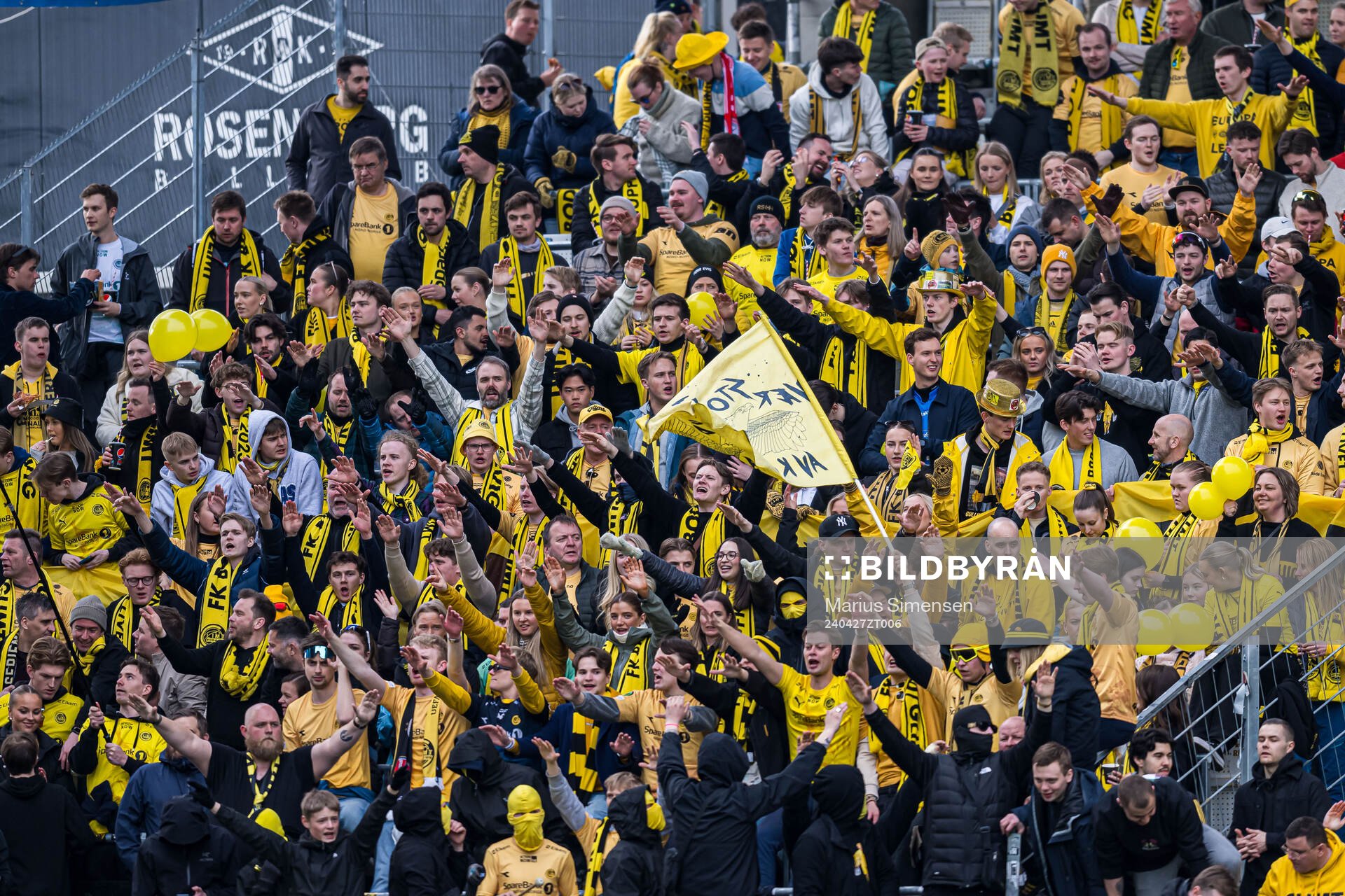 Spectators in the stands