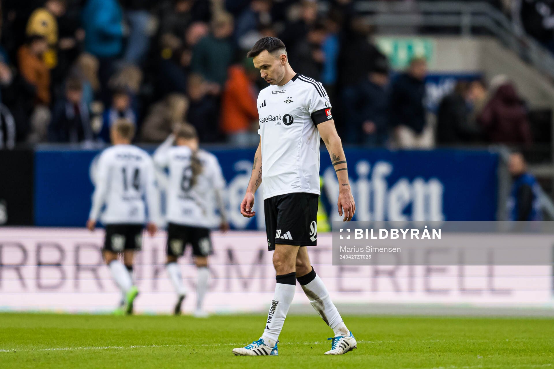 Ole Selnæs of Rosenborg looks dejected