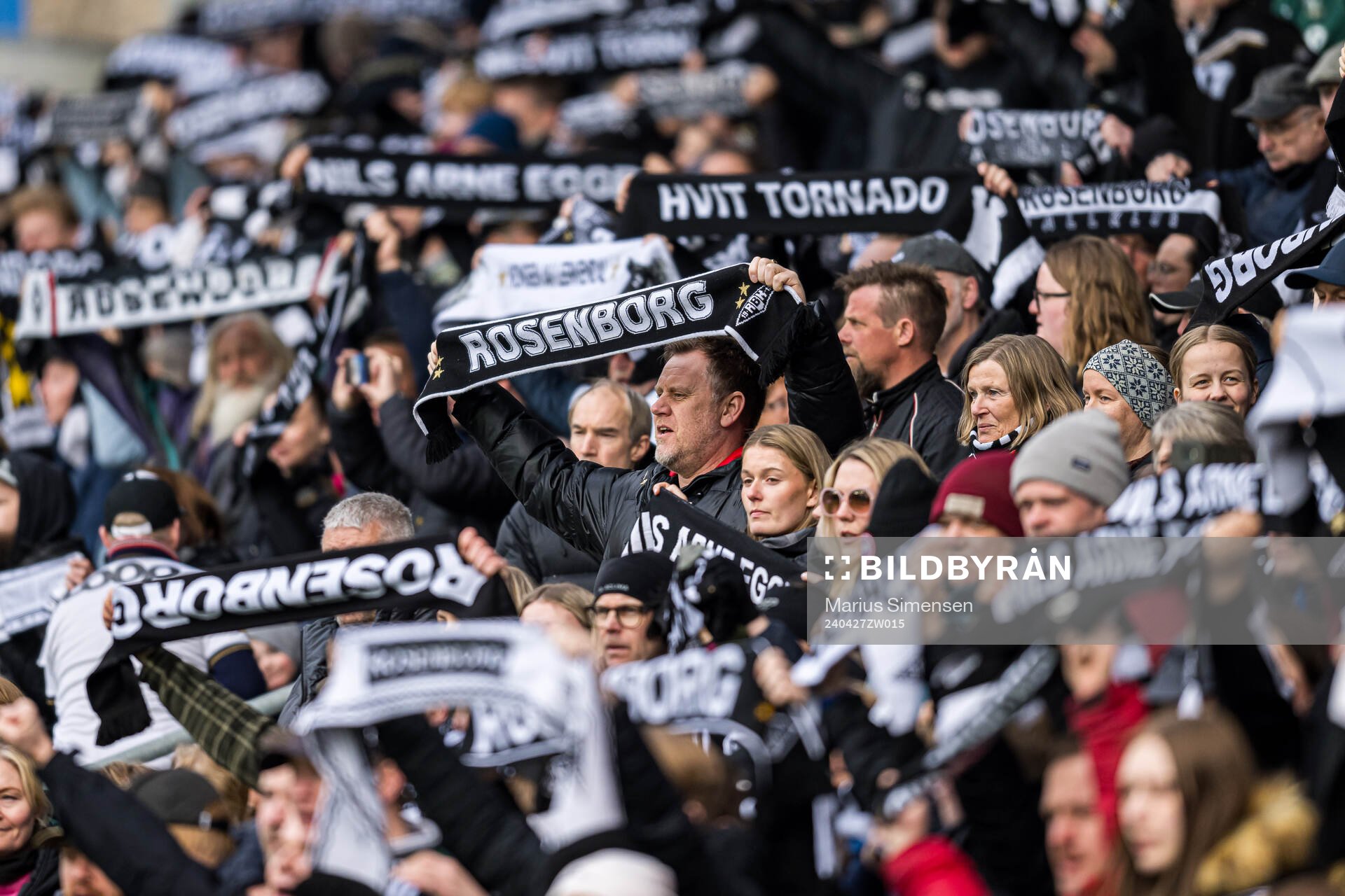 Spectators in the stands