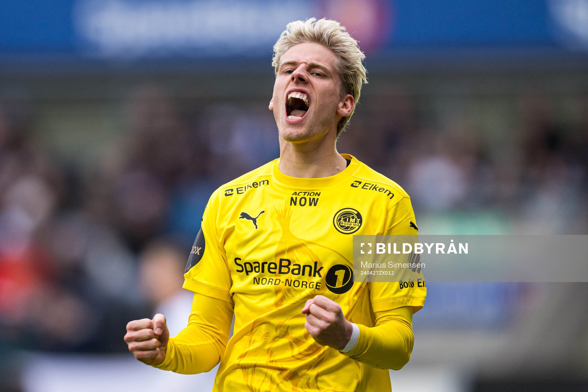 Albert Grønbæk of Bodø/Glimt celebrates