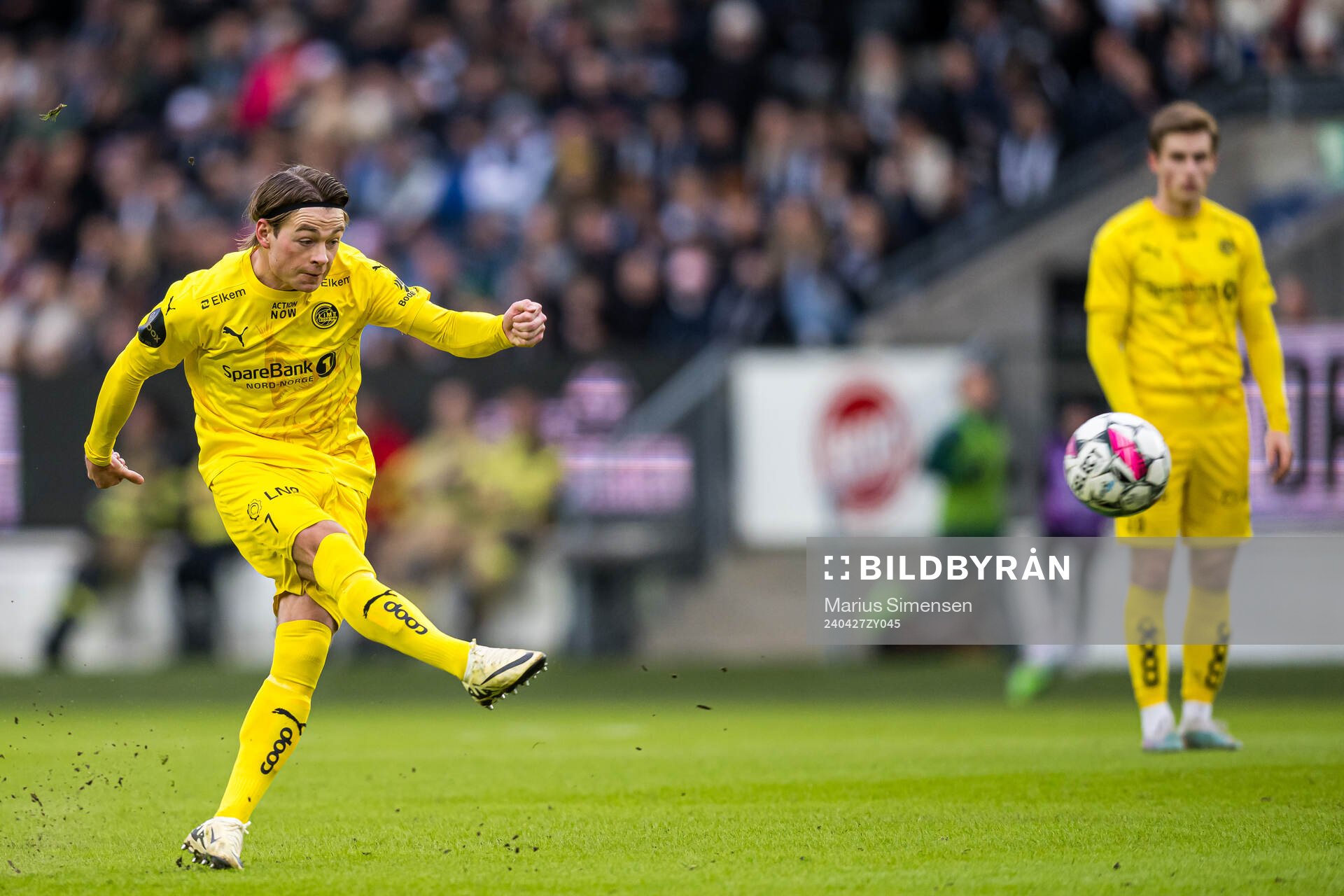 Patrick Berg of Bodø/Glimt during the Eliteserien match between Rosenborg and Bodø/Glimt on April 27, 2024 in Trondheim. 