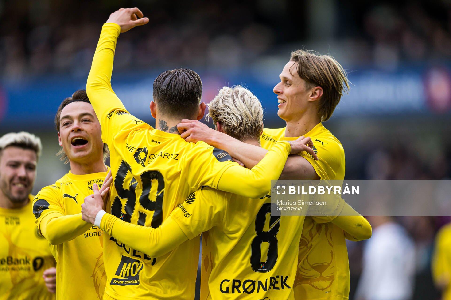 Albert Grønbæk of Bodø/Glimt celebrates