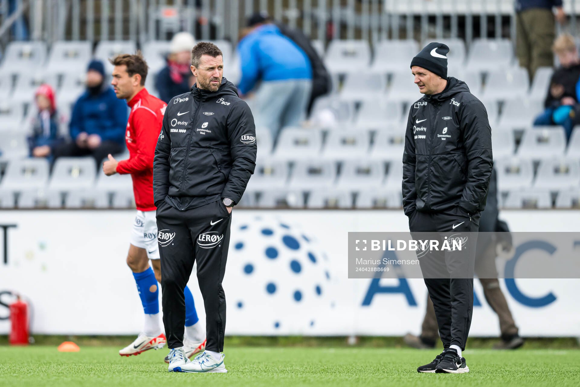 Eirik Horneland, head coach of Brann, and Erik Huseklepp,
