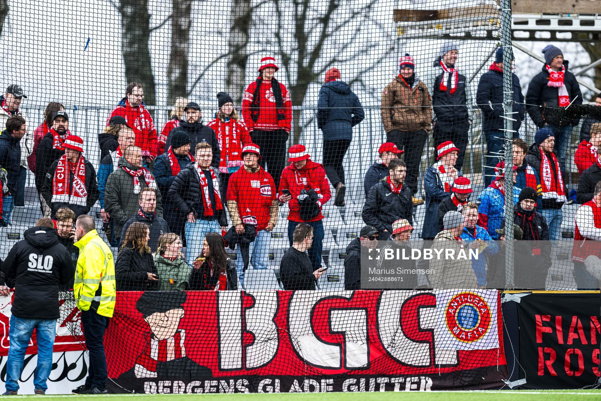 Spectators in the stands