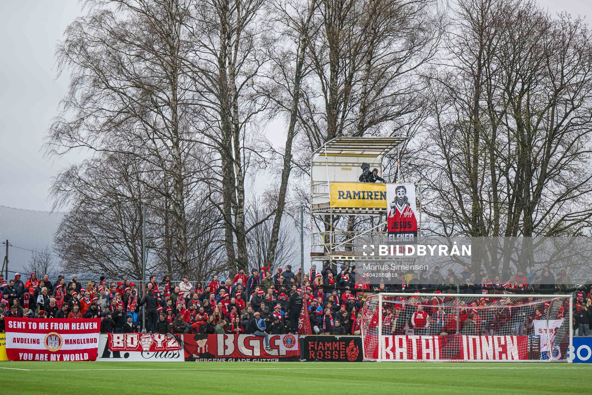Spectators in the stands