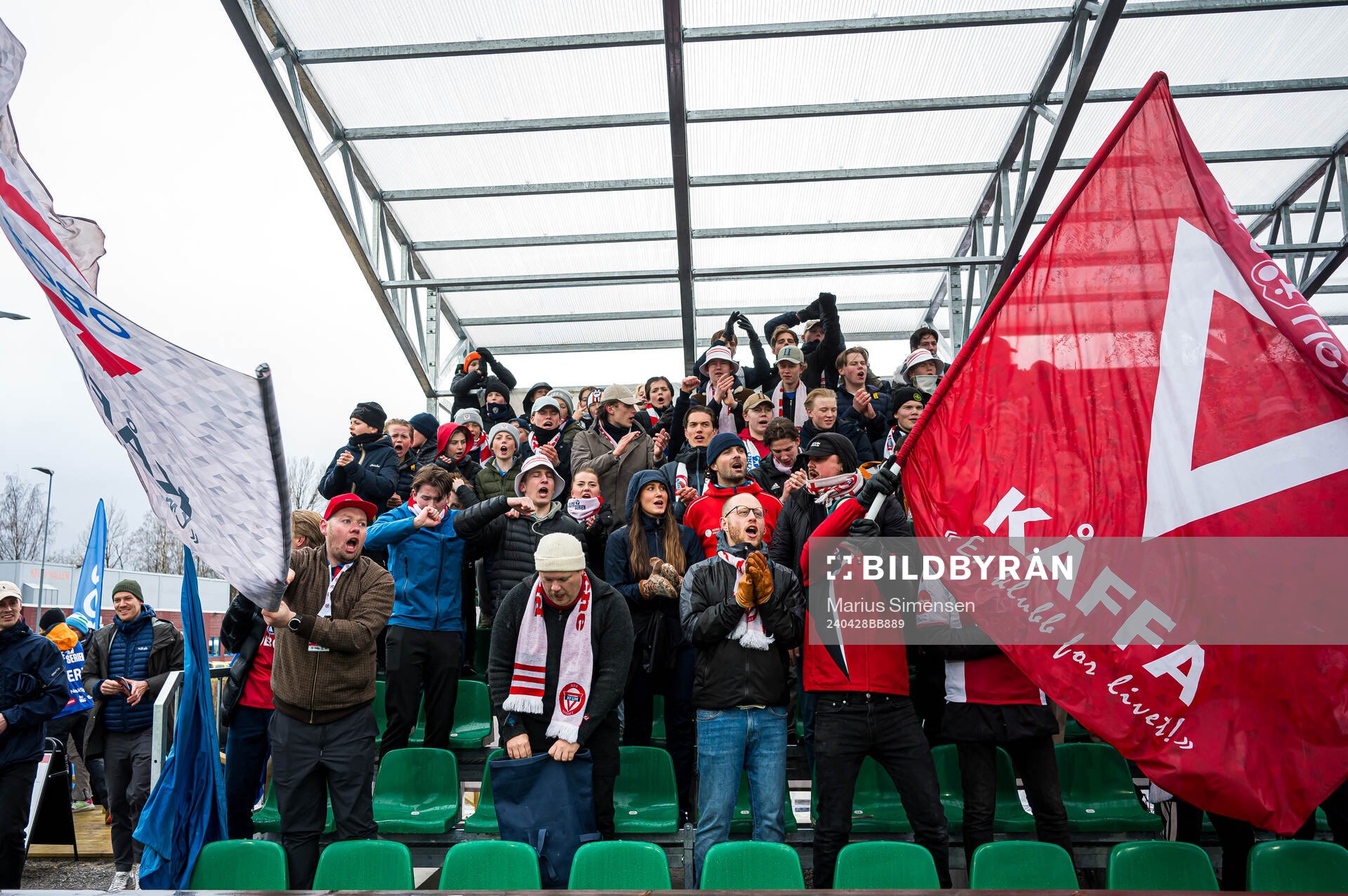 Spectators in the stands
