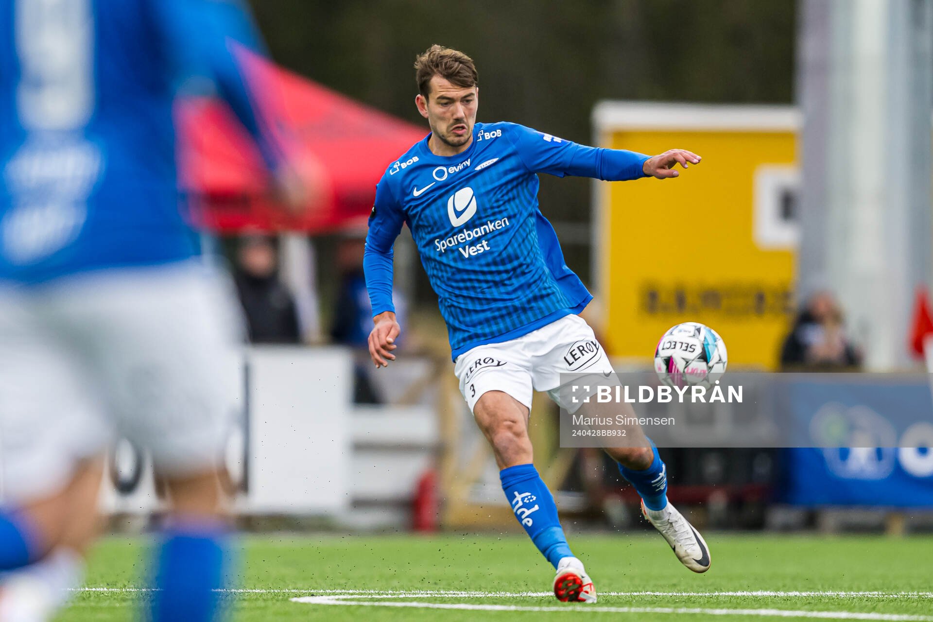 Fredrik Pallesen Knudsen of Brann during the Eliteserien match between KFUM and Brann on April 28, 2024 in Oslo. 