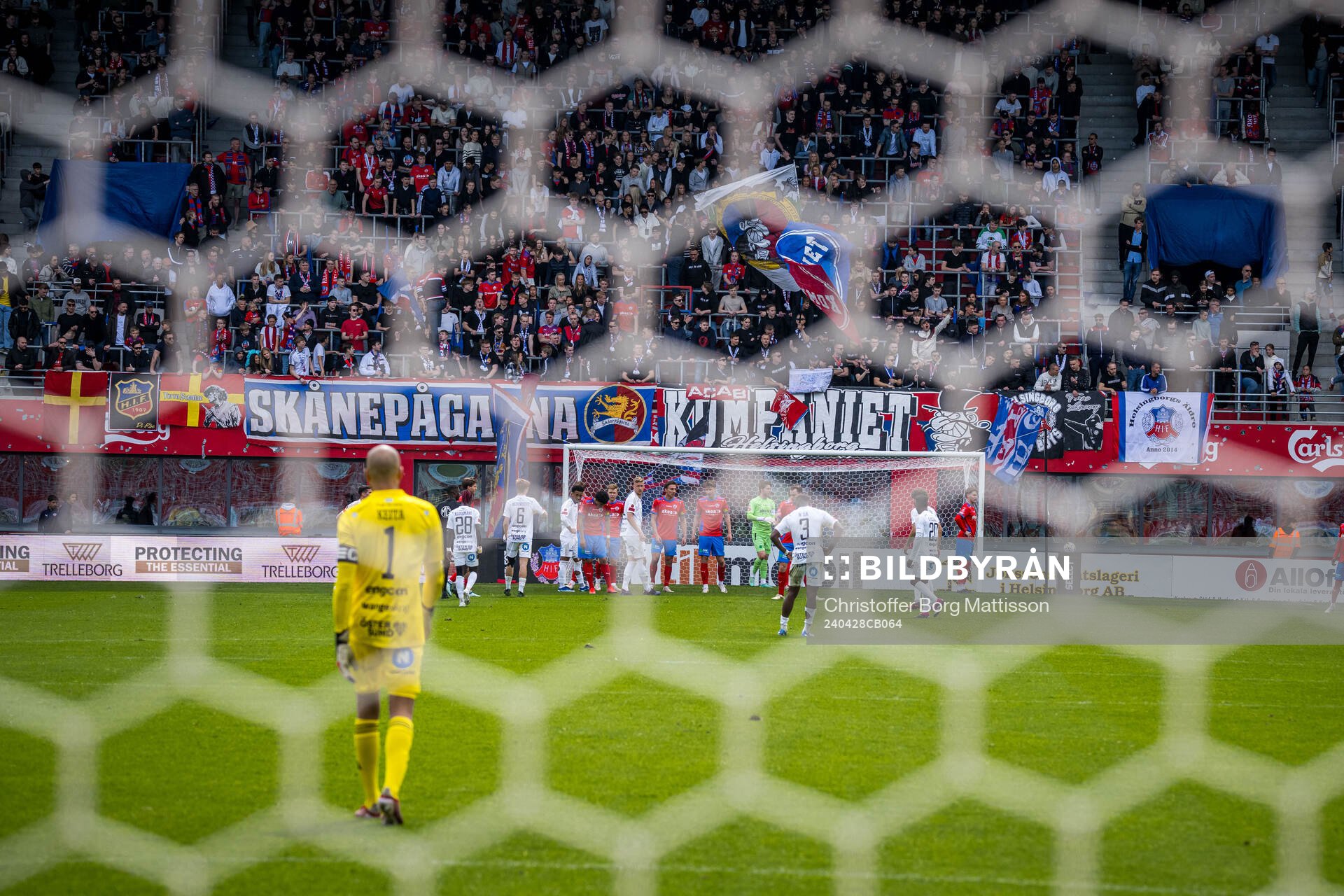 Olympia interiör under fotbollsmatchen i Superettan mellan Helsingborg och Östersund den 28 april 2024 i Helsingborg. 