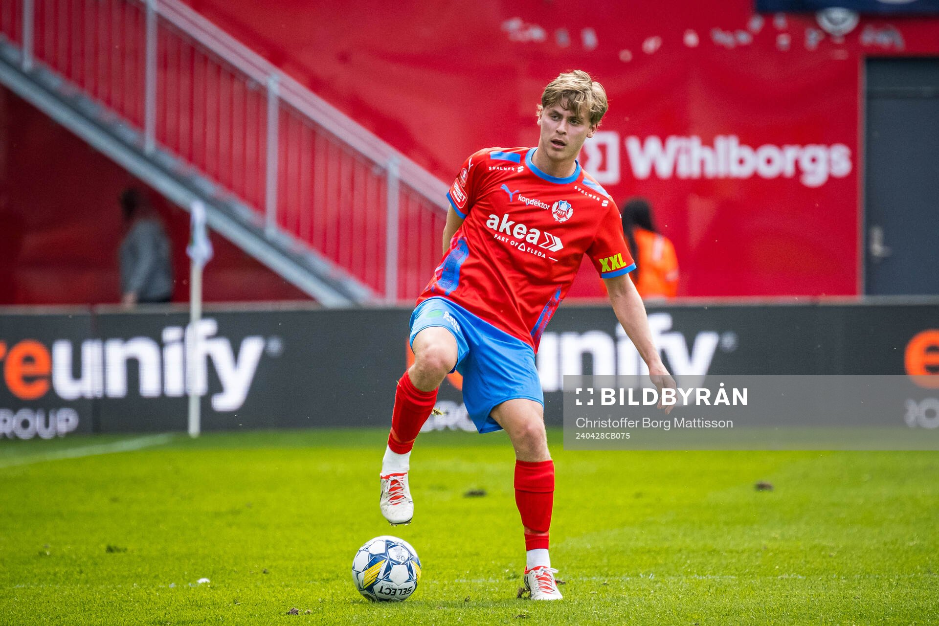 Under fotbollsmatchen i Superettan mellan Helsingborg och