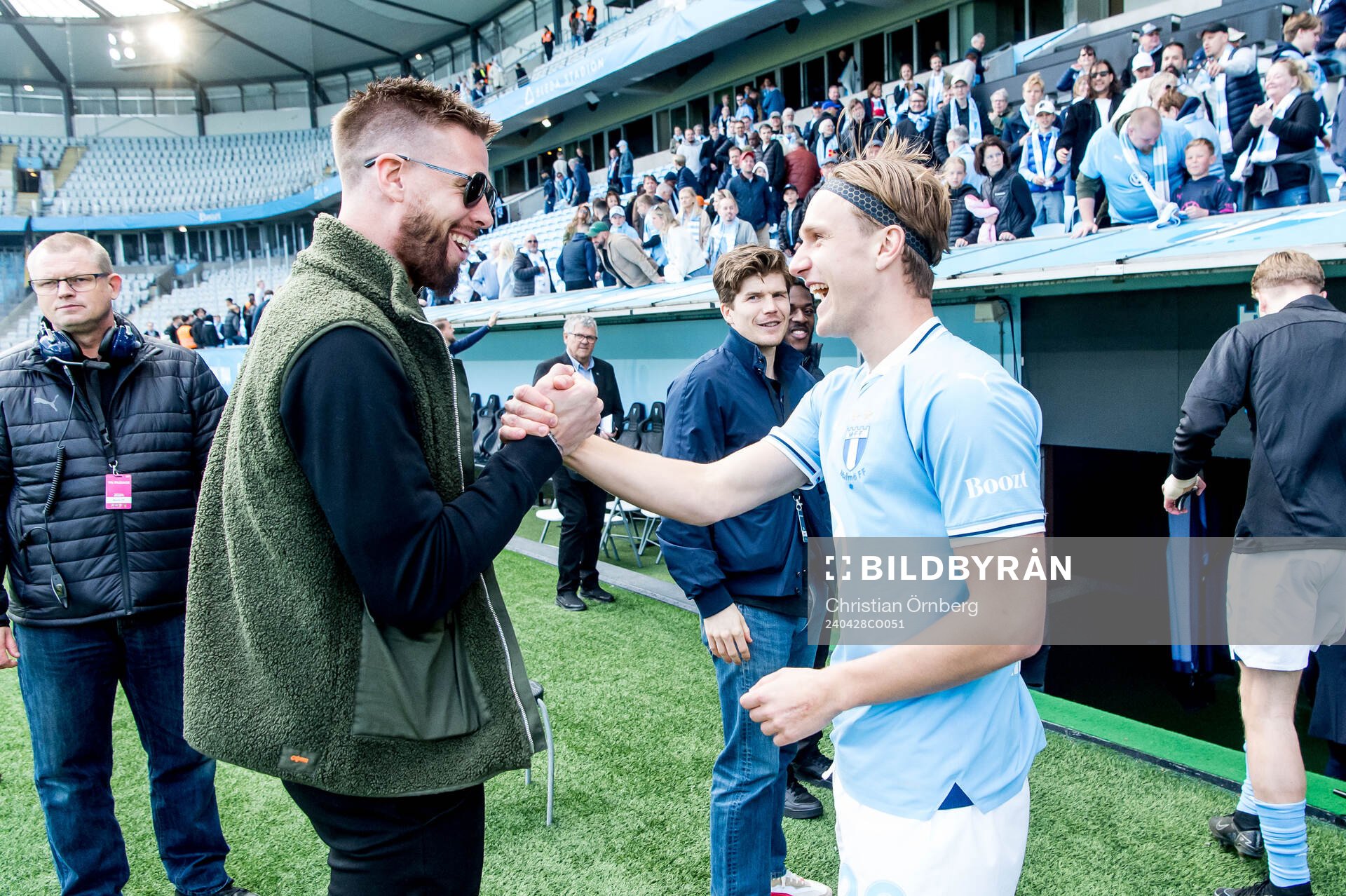 Malmö FFs Erik Botheim och Pontus Jansson jublar