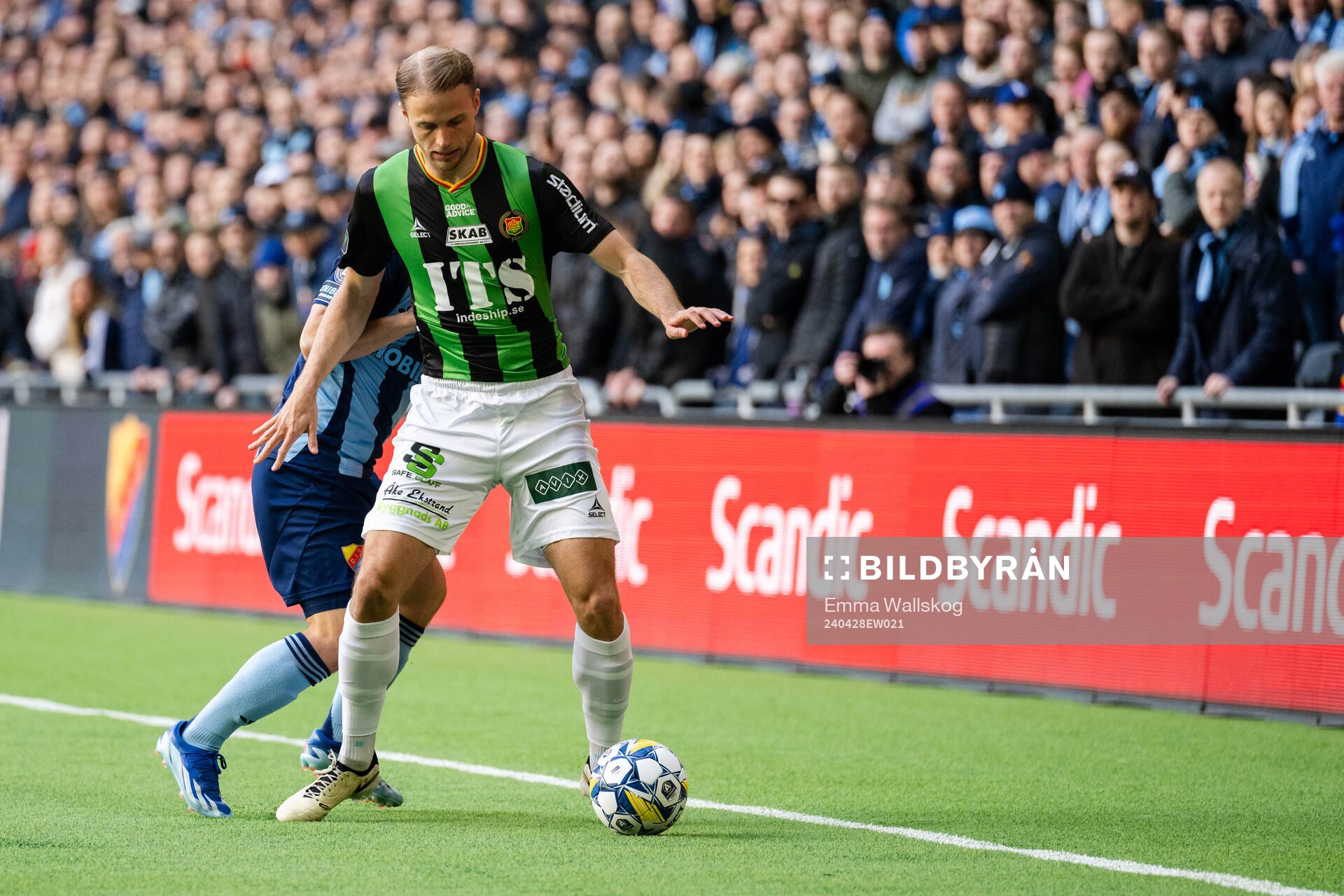 Djurgårdens Samuel Dahl och GAISs Gustav Lundgren