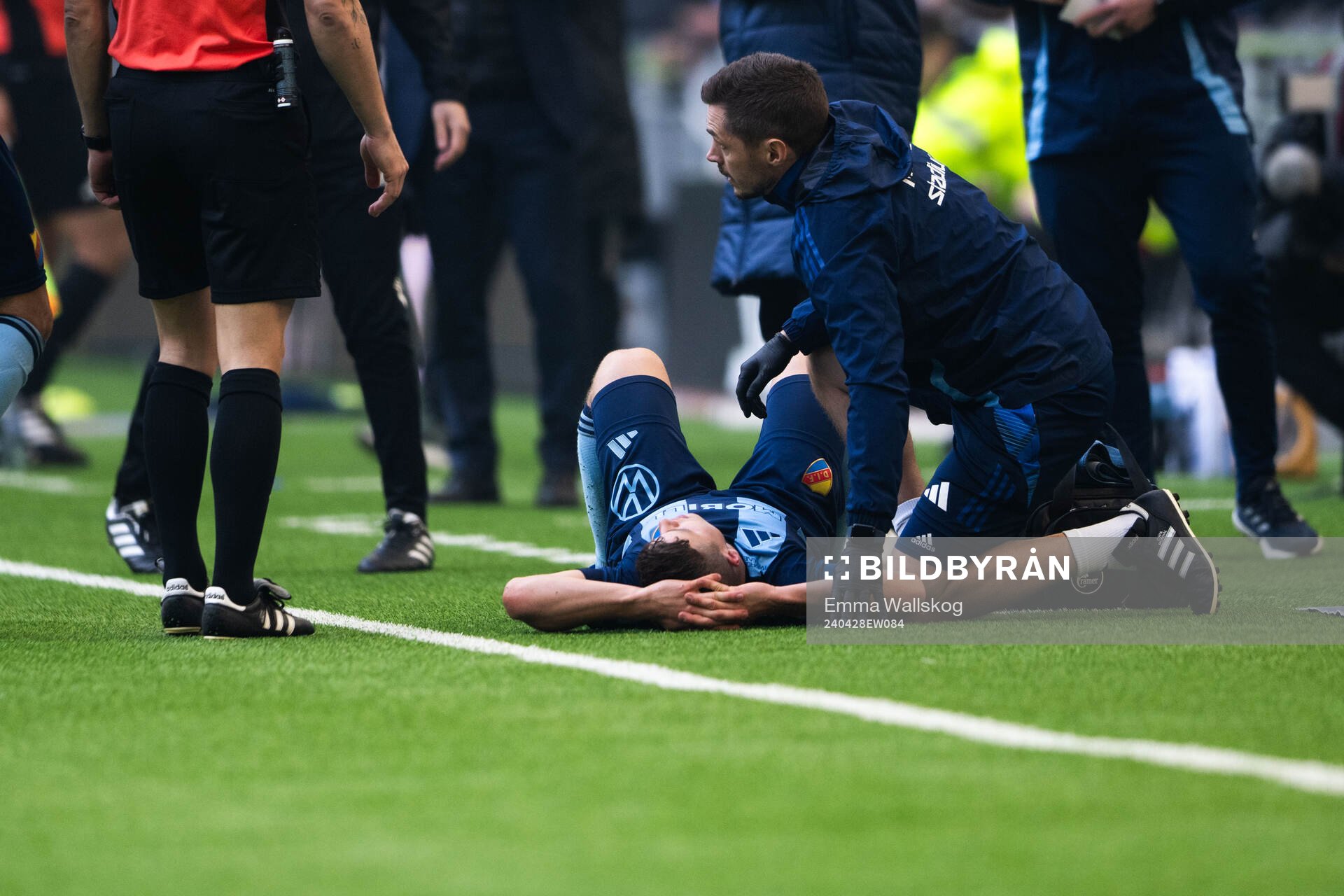 Djurgårdens Samuel Dahl har ont