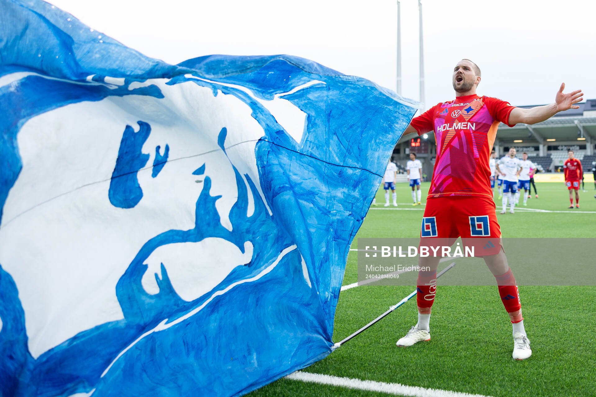 IFK Norrköpings målvakt Oscar Jansson  jublar