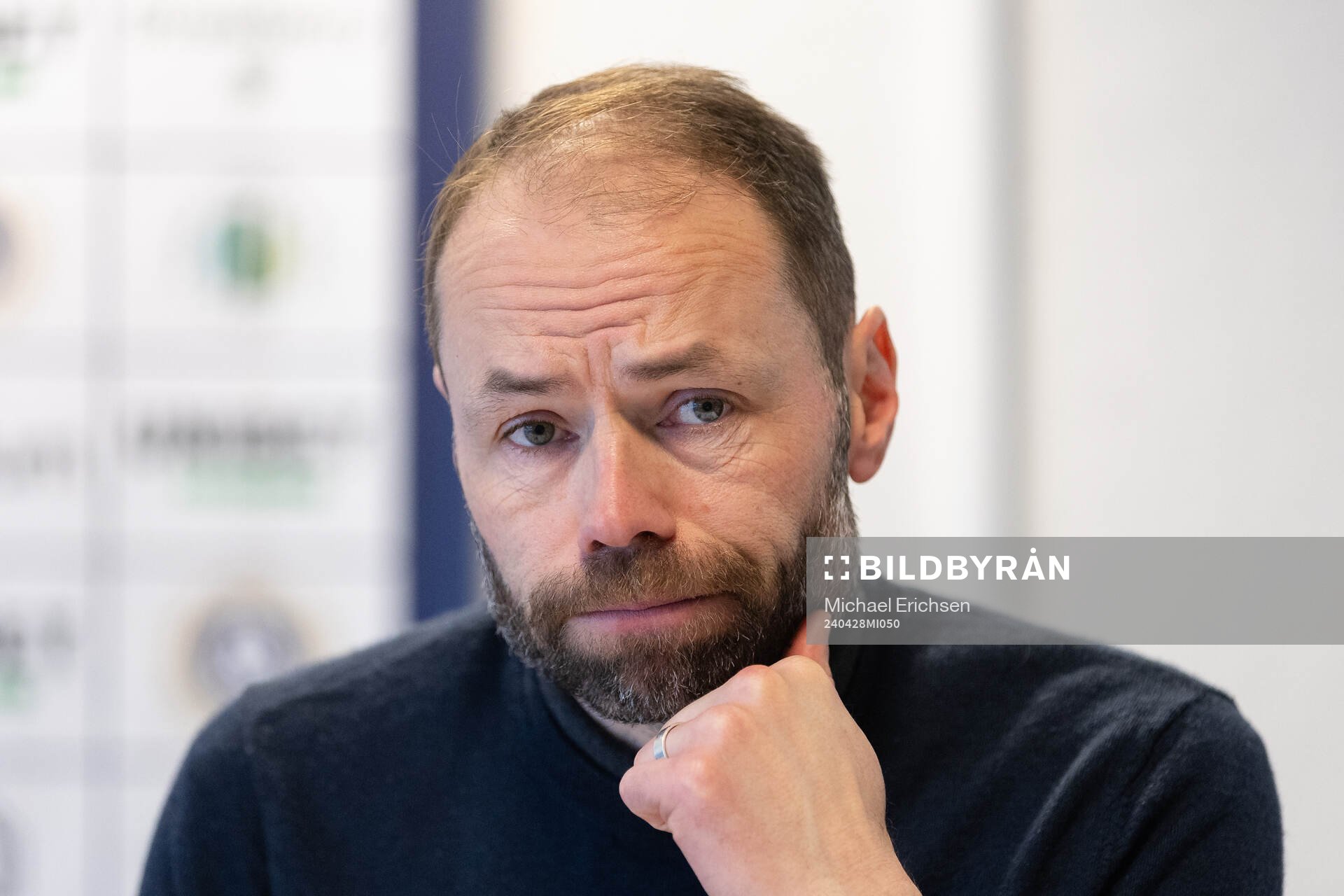 IFK Norrköpings tränare Andreas Alm på presskonferensen