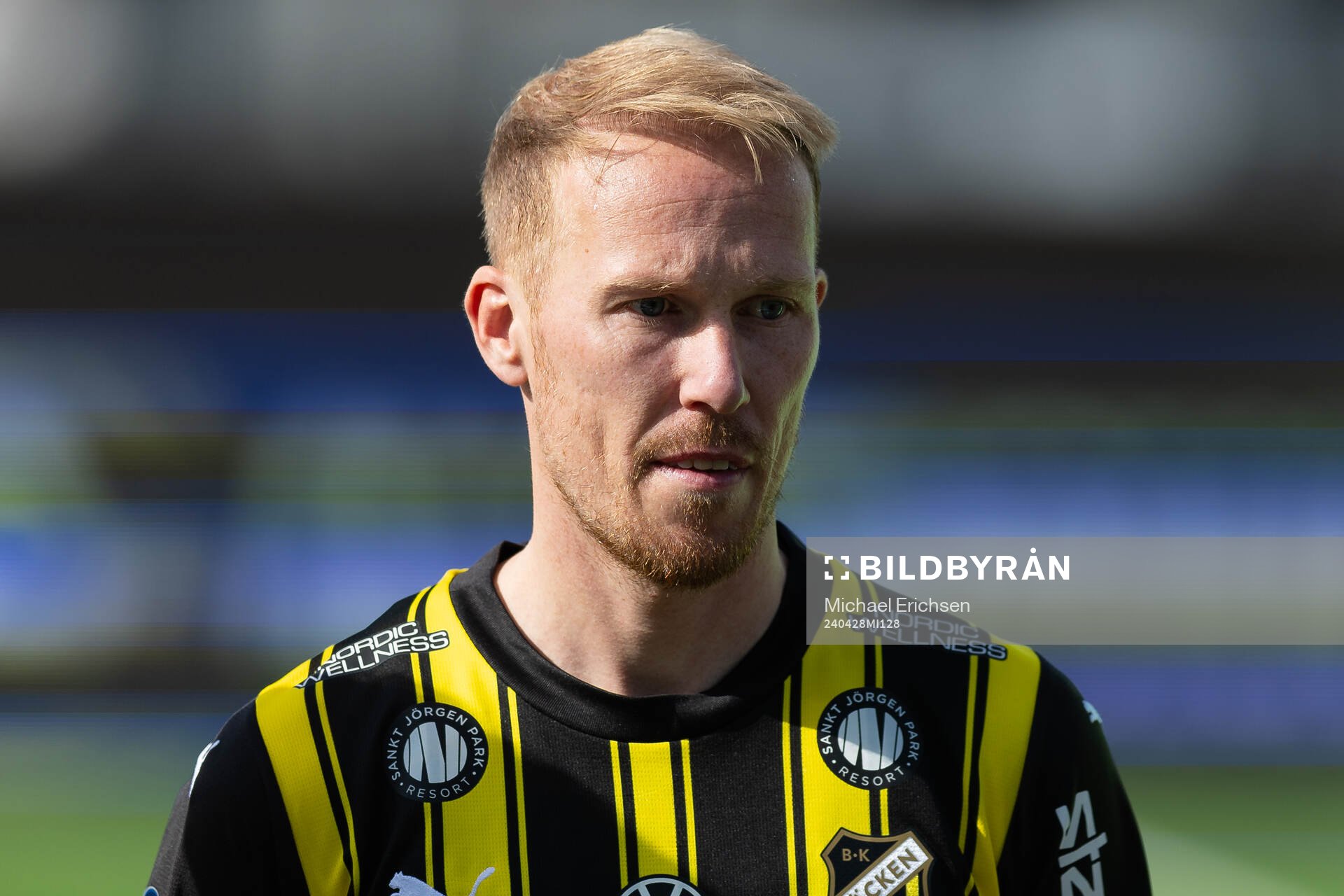 Häckens Mikkel Rygaard Jensen på line up innan