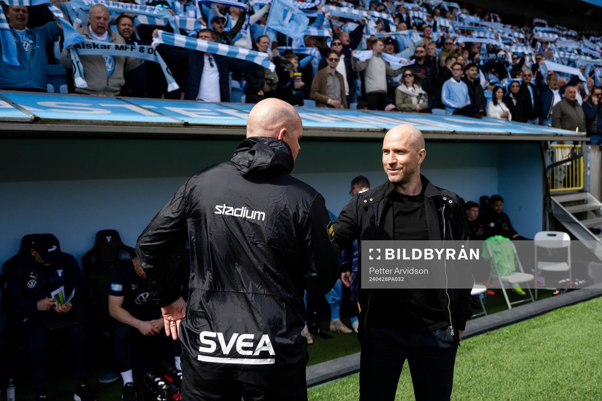 AIKs tränare Henning Berg och Malmö FFs tränare Henrik