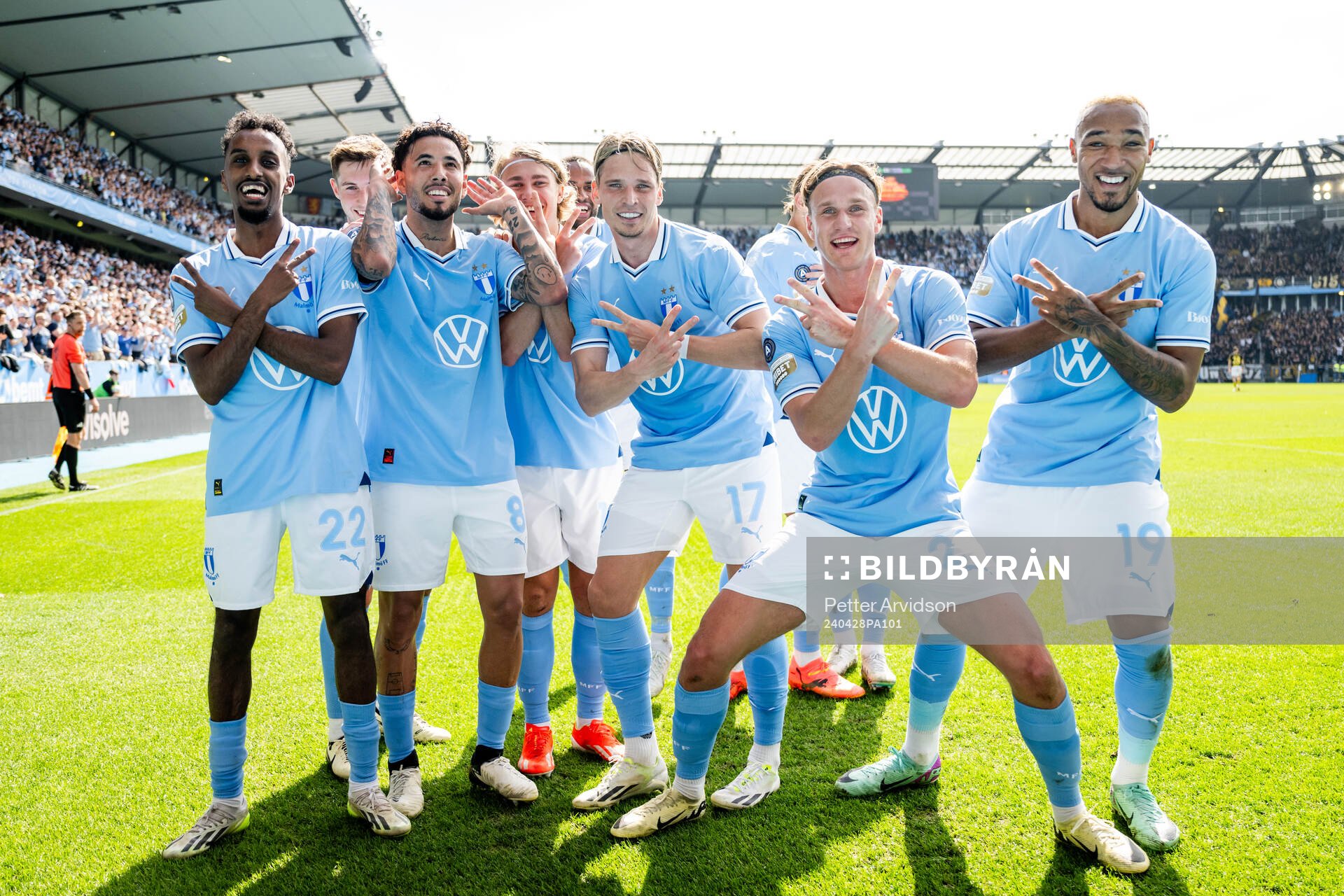 Malmö FFs Taha Ali , Sergio Pena, Sebastian Nanasi, Jens