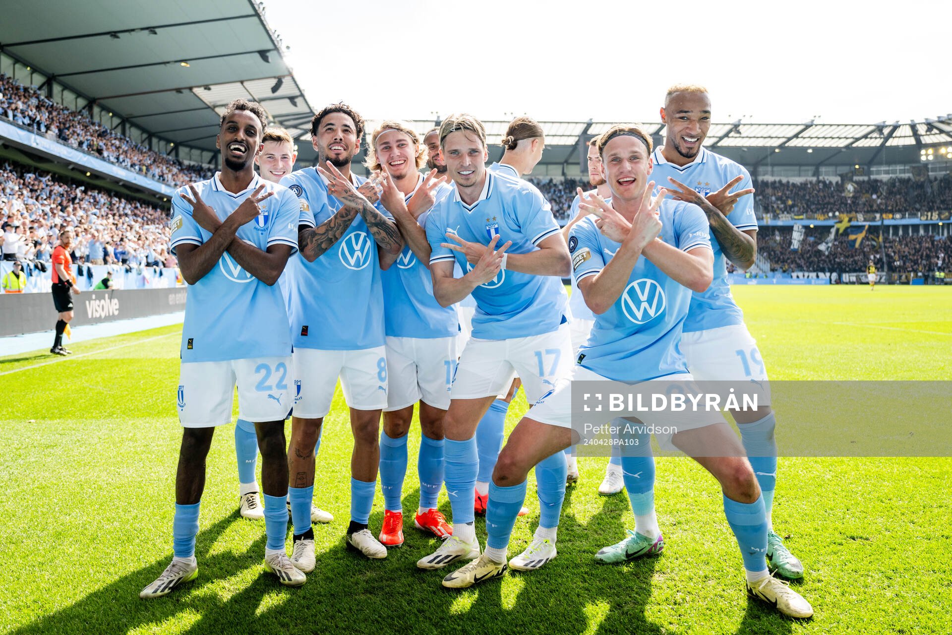 Malmö FFs Taha Ali , Sergio Pena, Sebastian Nanasi, Jens