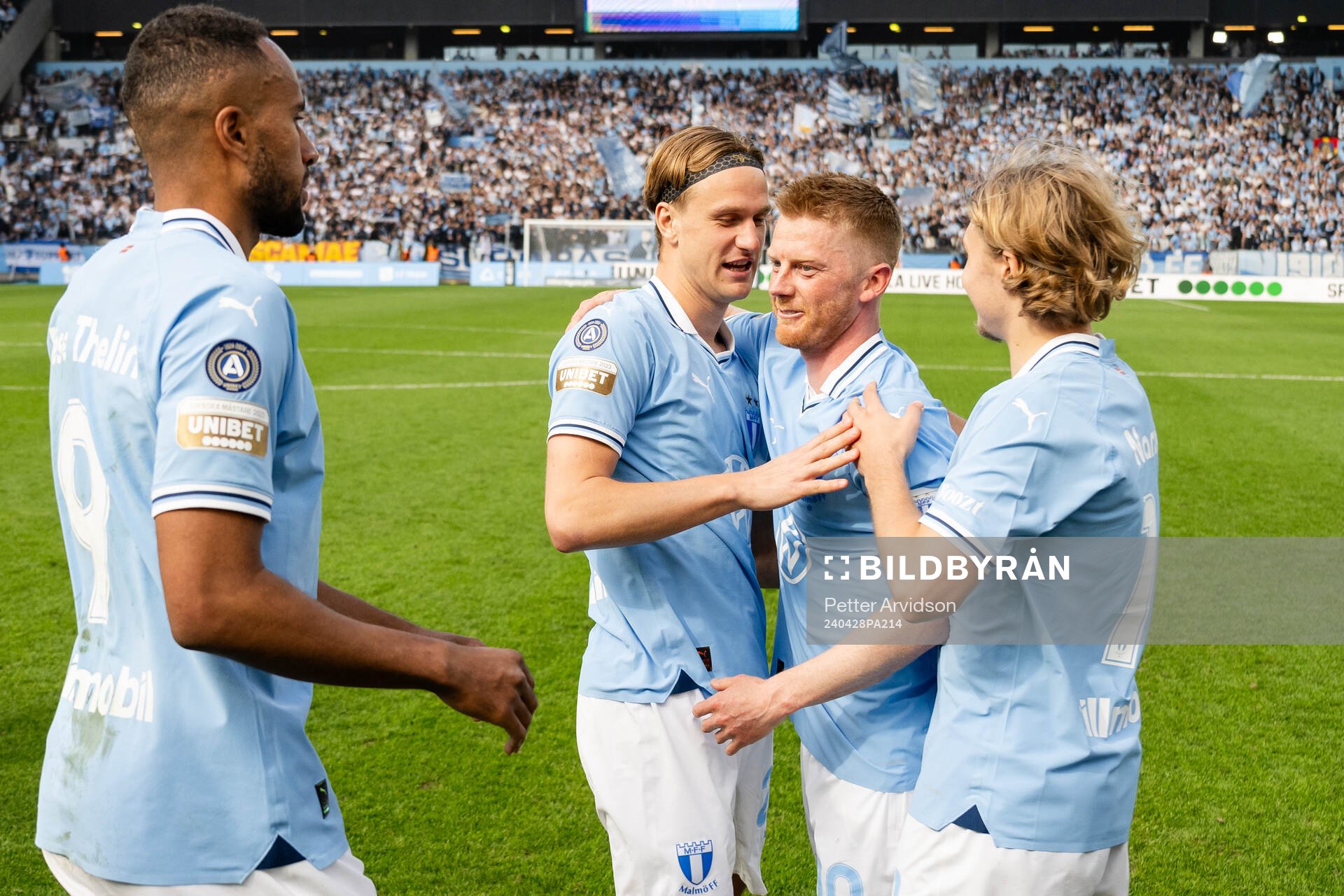 Malmö FFs Isaac Kiese Thelin ,Erik Botheim , Anders