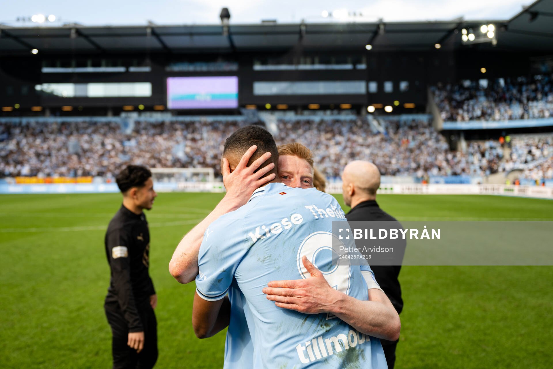 Malmö FFs Isaac Kiese Thelin och Anders Christiansen jublar